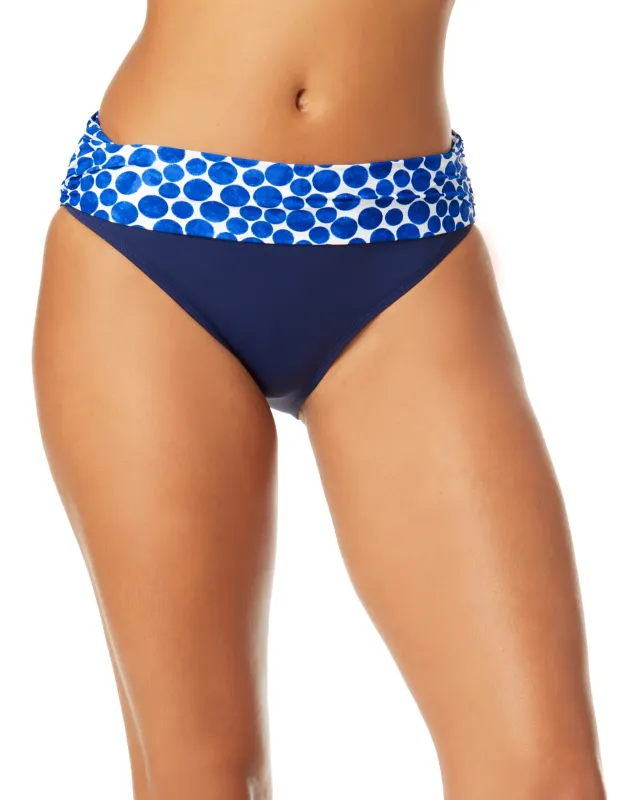 Women's Denim Dot Printed Fold Over Bikini Bottom sold by Anne Cole
