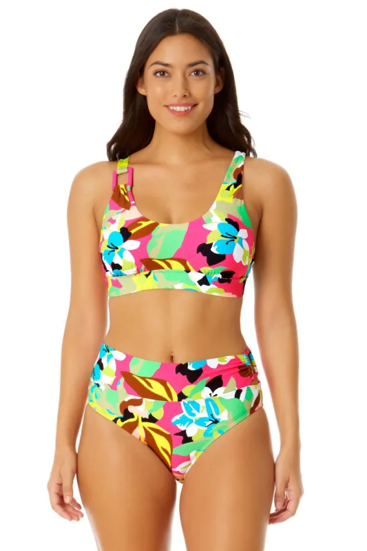 Anne Cole - Women's Asymmetric Ring Bralette Bikini Top sold by Anne Cole