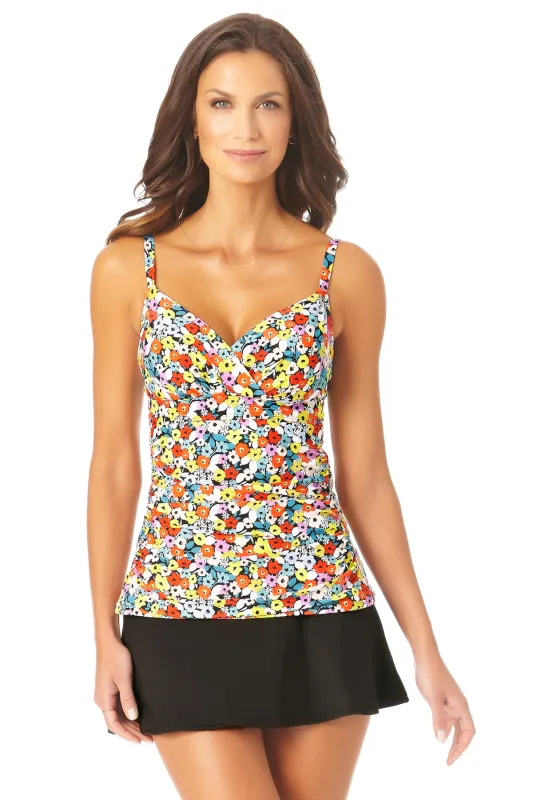 Anne Cole - Women's Twist Front Underwire Tankini Swim Top sold by Anne Cole