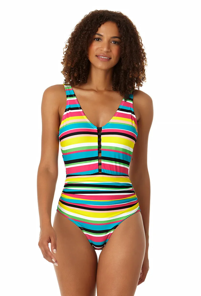 Anne Cole - Women's Center Tab Over The Shoulder One Piece Swimsuit sold by Anne Cole