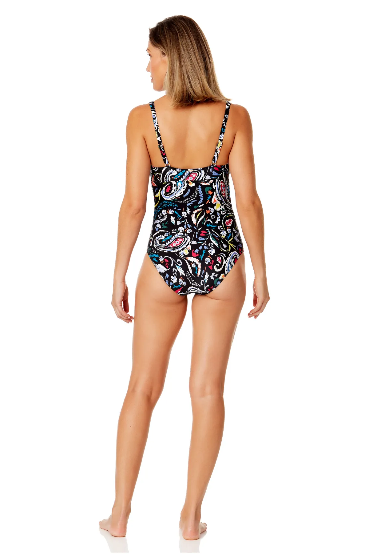 Women's Dance Floor Paisley V-Wire One Piece Swimsuit sold by Anne Cole product image thumbnail 4