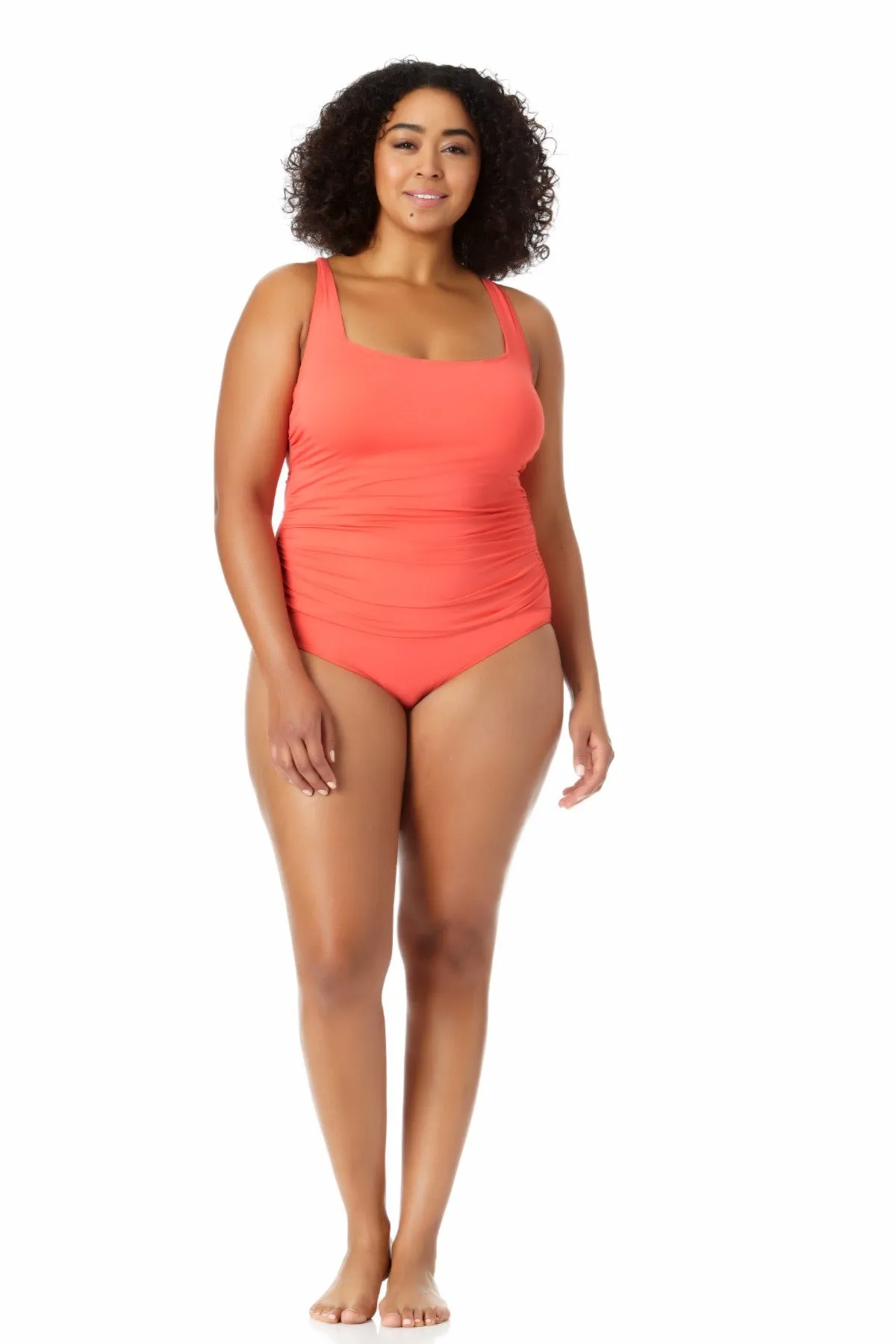 Anne Cole Plus - Square Neck Shirred One Piece sold by Anne Cole product image thumbnail 3