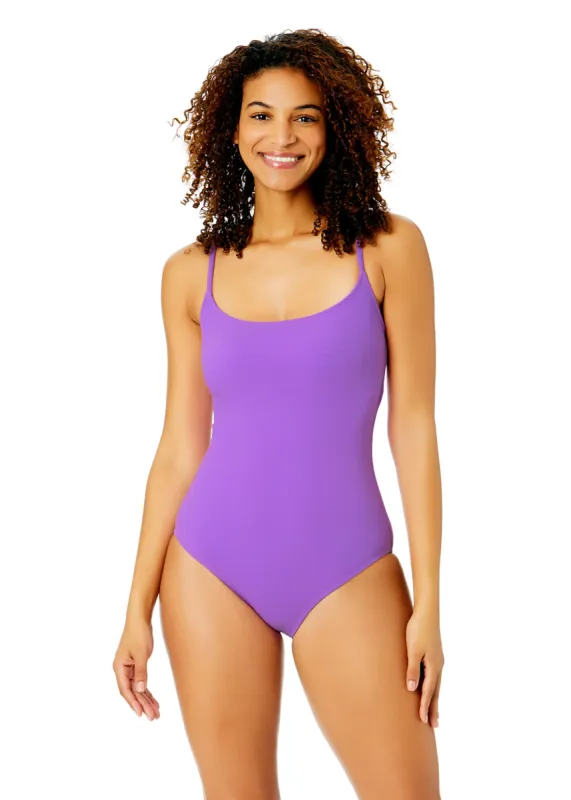 Womens' Live In Color Classic Lingerie Textured Maillot One Piece Swimsuit sold by Anne Cole