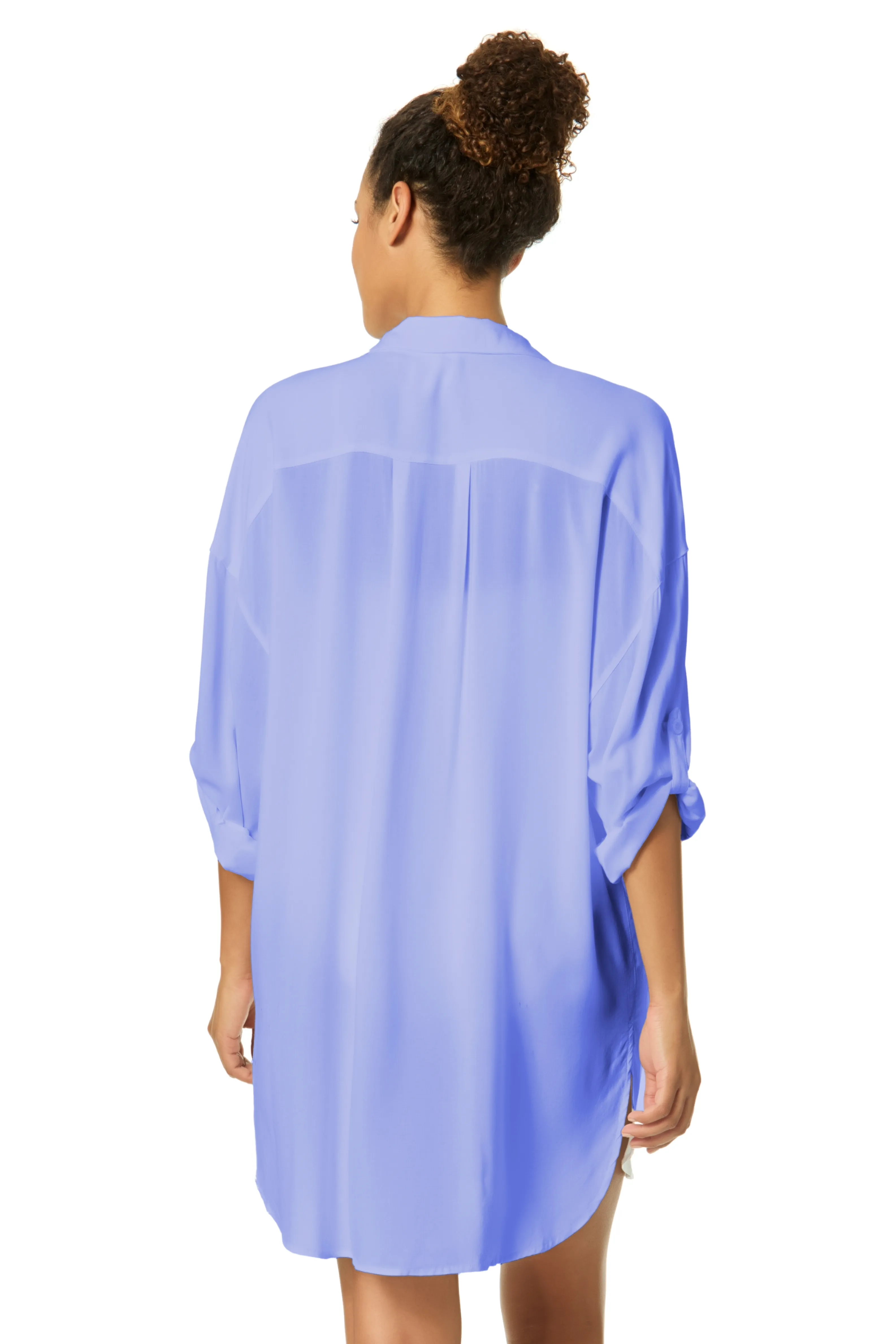 Women's Live In Color Periwinkle Button Down Shirt Swimsuit Cover Up sold by Anne Cole product image thumbnail 2