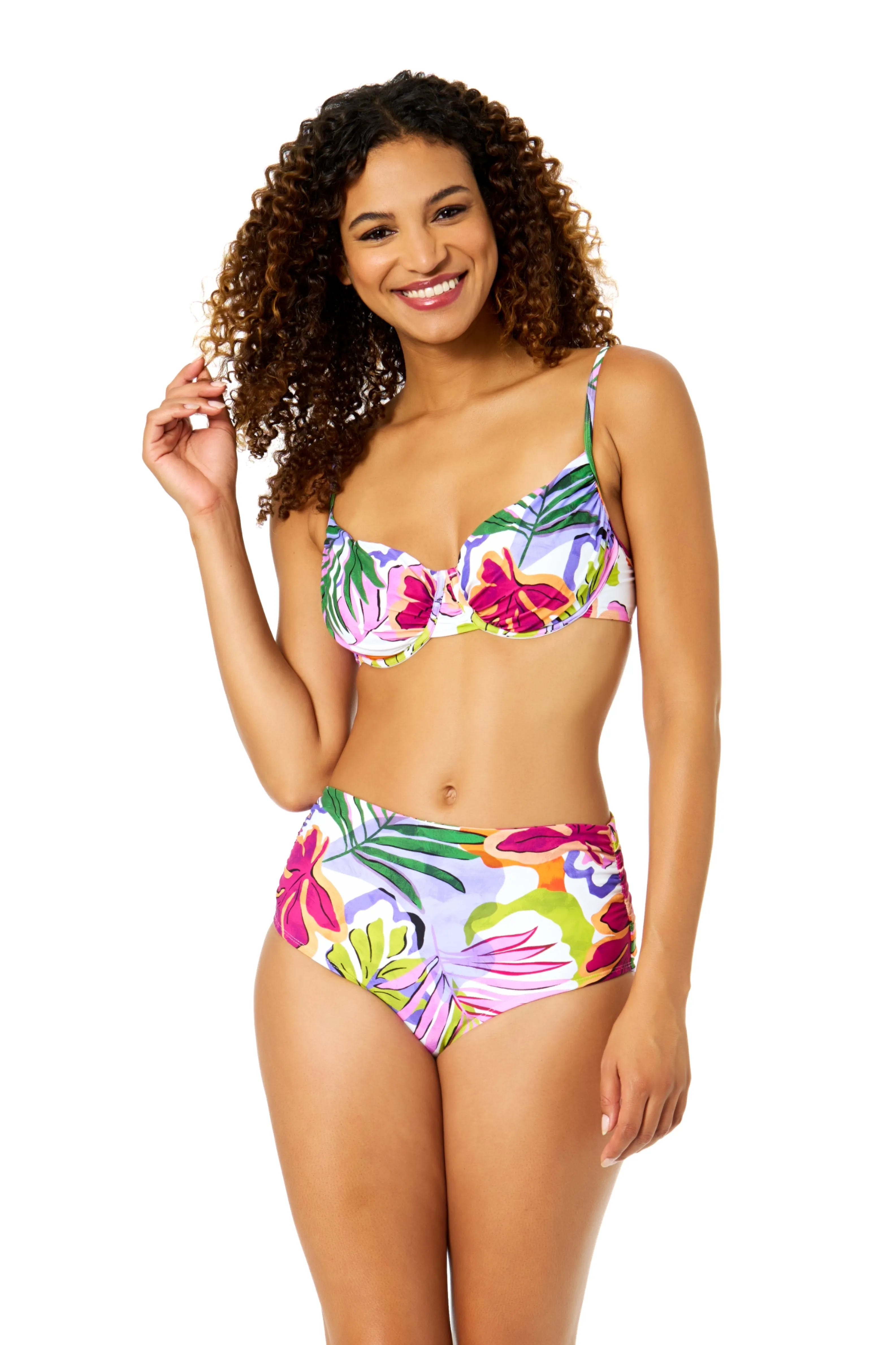 Women's Mod Tropical Shirred Underwire Bikini Swim Top sold by Anne Cole product image thumbnail 3