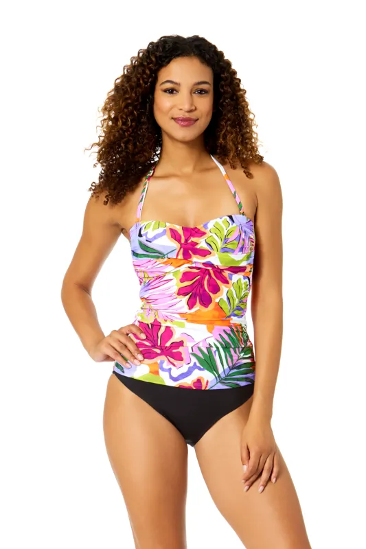 Women's Mod Tropical Twist Front Bandeaukini Swim Top sold by Anne Cole