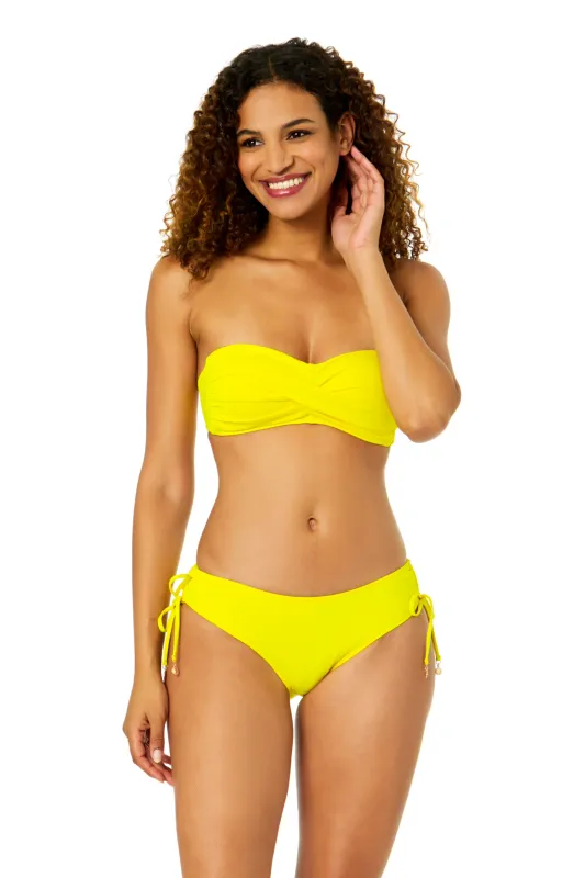 Women's Live In Color Lemon Twist Bandeau Bikini Top sold by Anne Cole