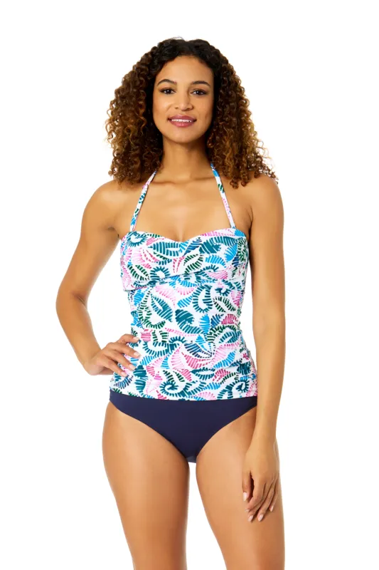 Women's Corallo Paisley Twist Front Bandeaukini Swim Top sold by Anne Cole