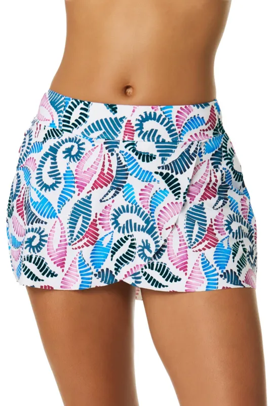 Women's Corallo Paisley Drape Front Mid Rise Swim Skirt Bottom sold by Anne Cole
