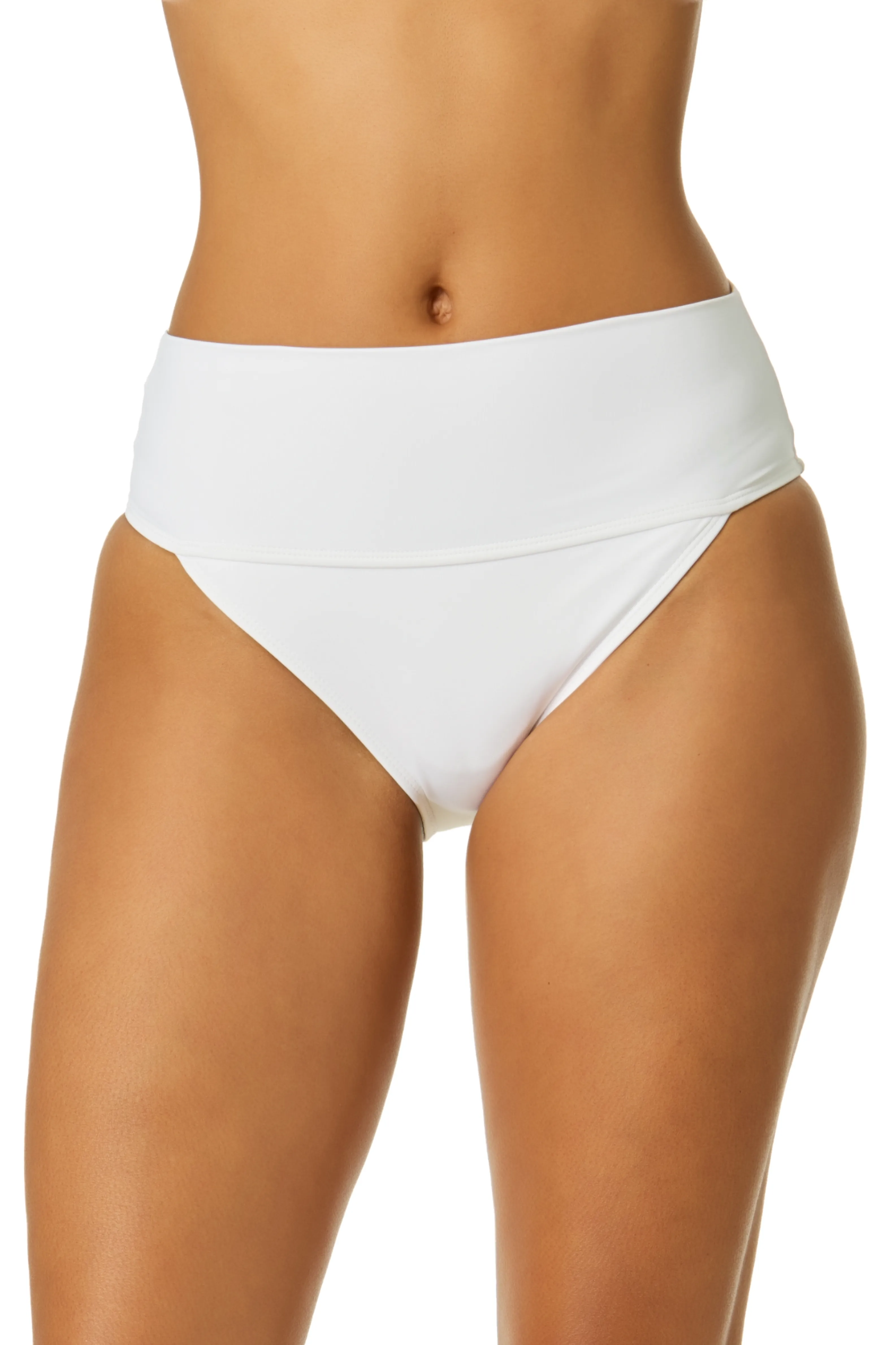 Women's Live In Color White Soft Band High Waist Swim Bottom sold by Anne Cole