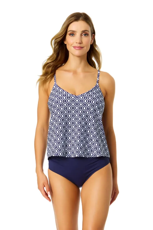 Women's Azzurra Geo Easy Triangle Tankini Swim Top sold by Anne Cole