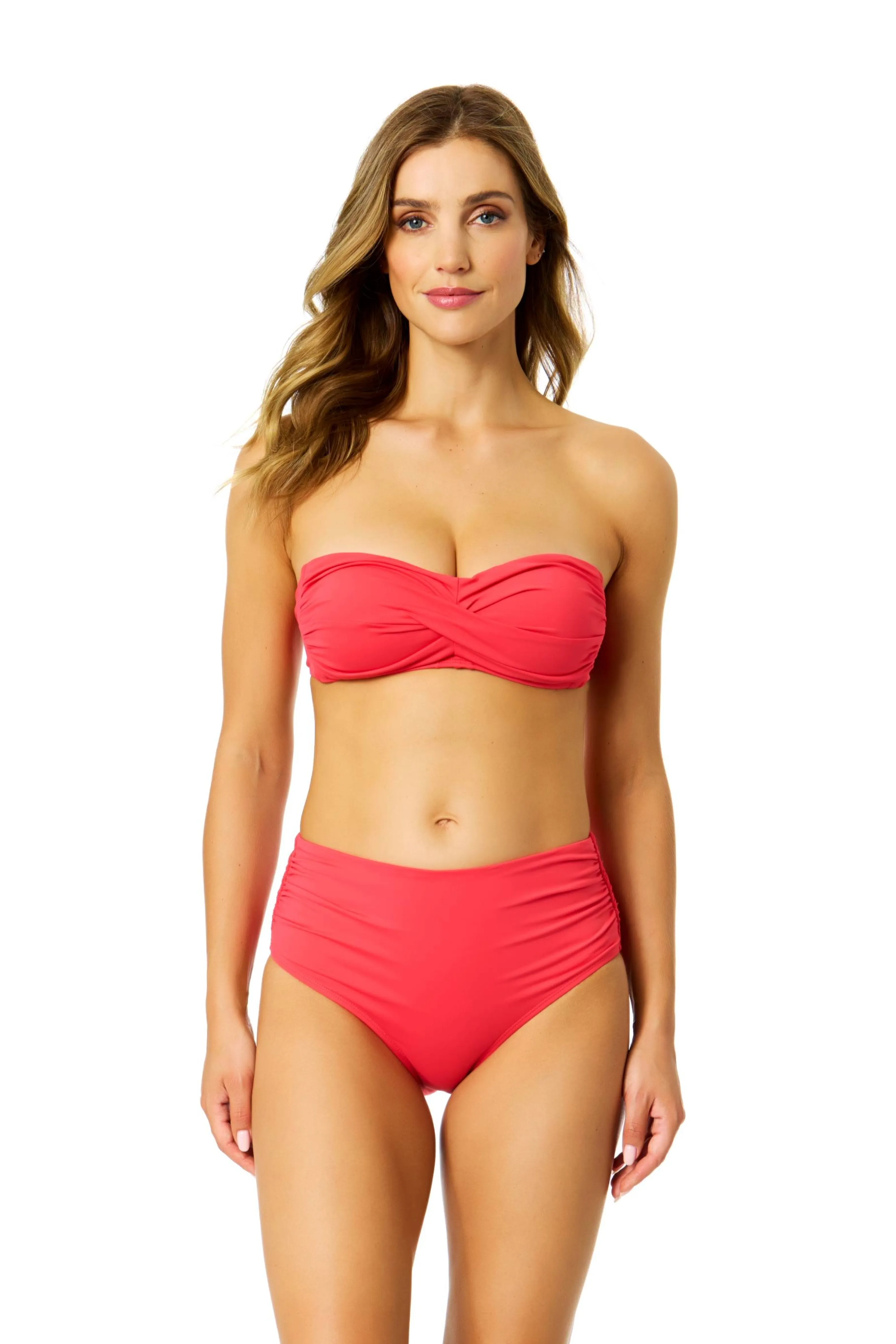 Women's Live In Color Coral Twist Bandeau Bikini Top sold by Anne Cole product image thumbnail 5