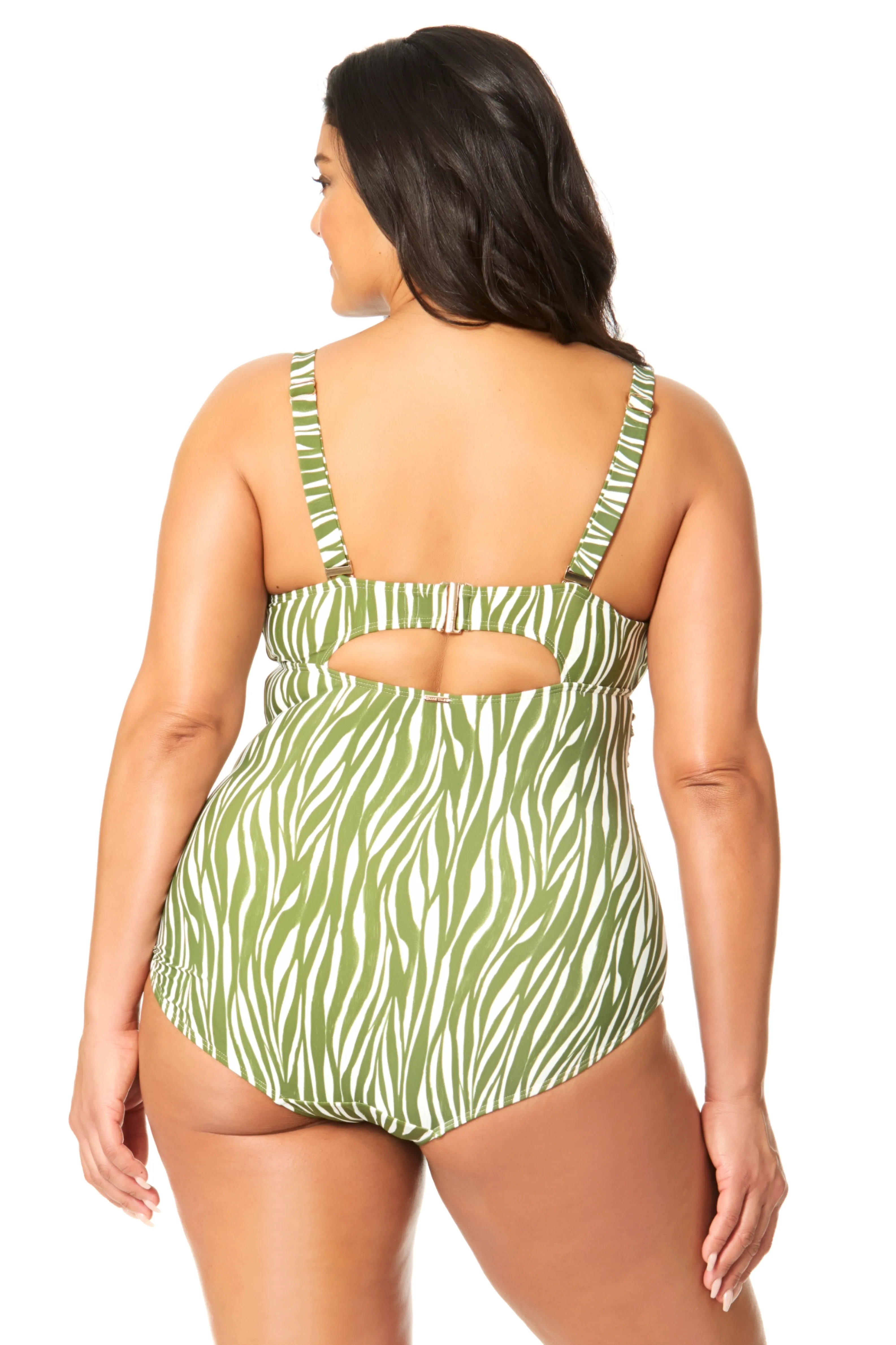 Women's Plus Sierra Woodblock Underwire Surplice One Piece Swimsuit sold by Anne Cole product image thumbnail 2