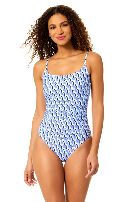 Women's Pacific Shirred Lingerie Maillot One Piece made by Anne Cole