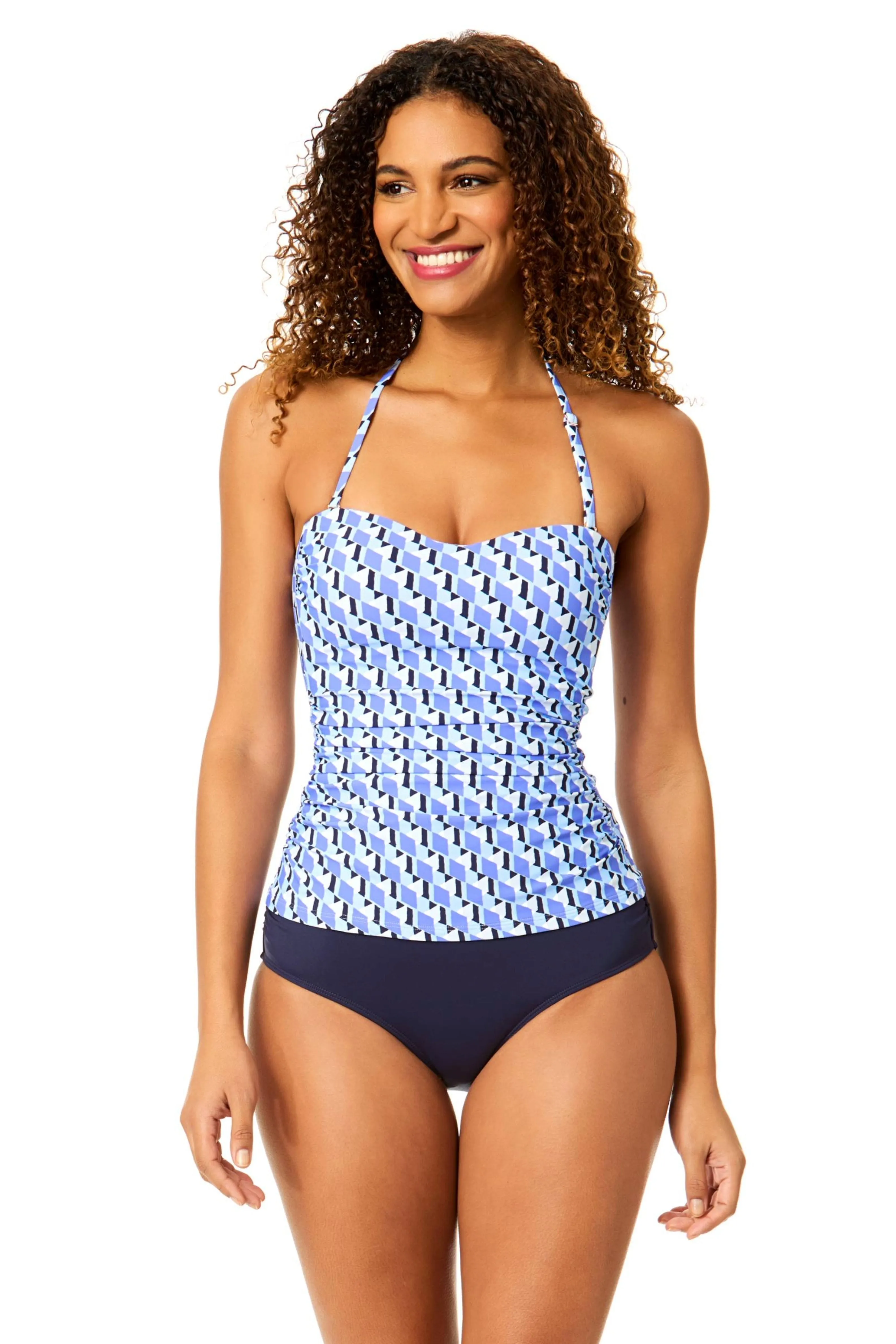 Women's Pacific Shirred Strapless Bandeau Tankini Swim Top sold by Anne Cole product image thumbnail 3