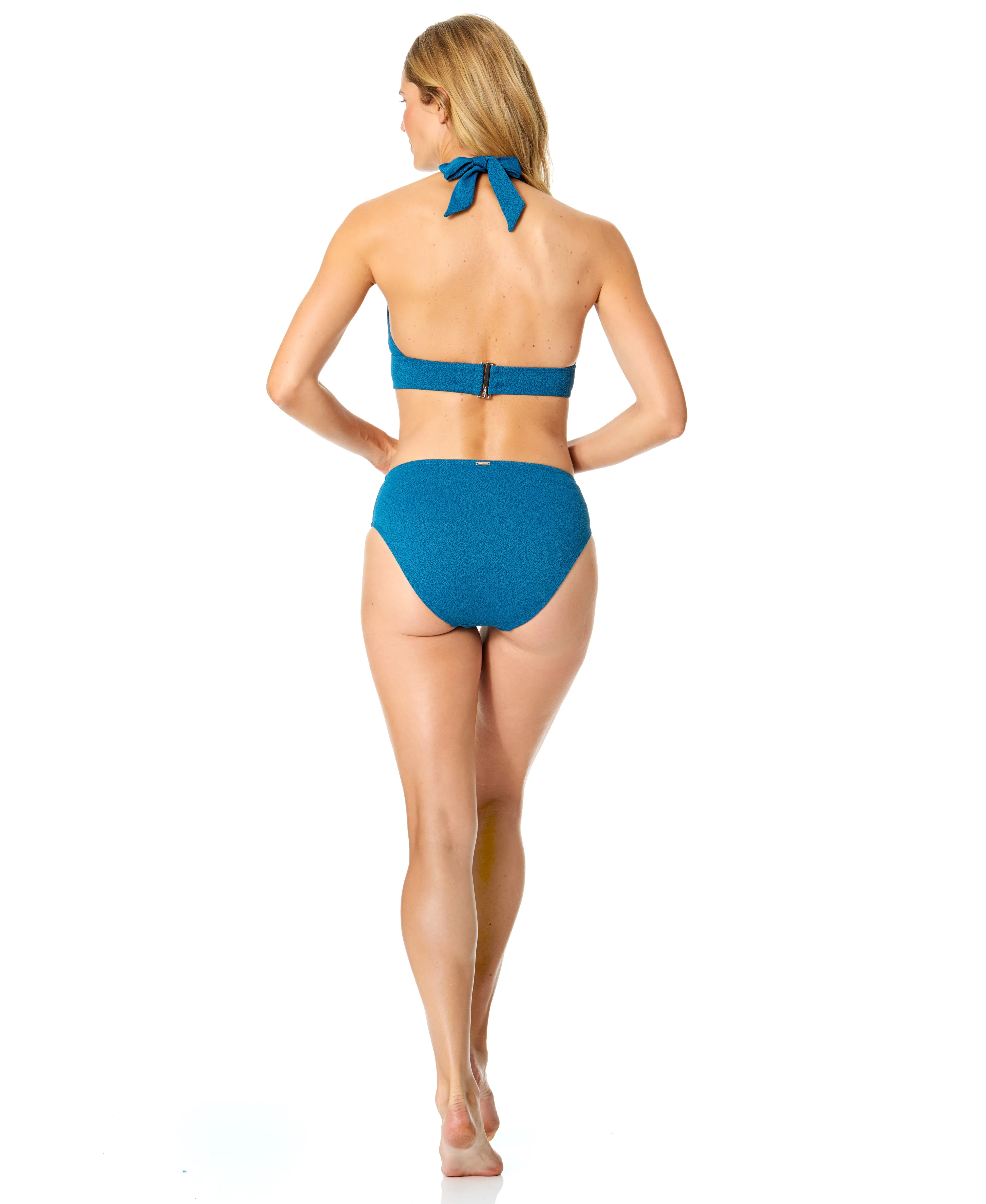 Women's Peruvian Crepe Peacock Tie Back Halter Bikini Swim Top sold by Anne Cole product image thumbnail 5