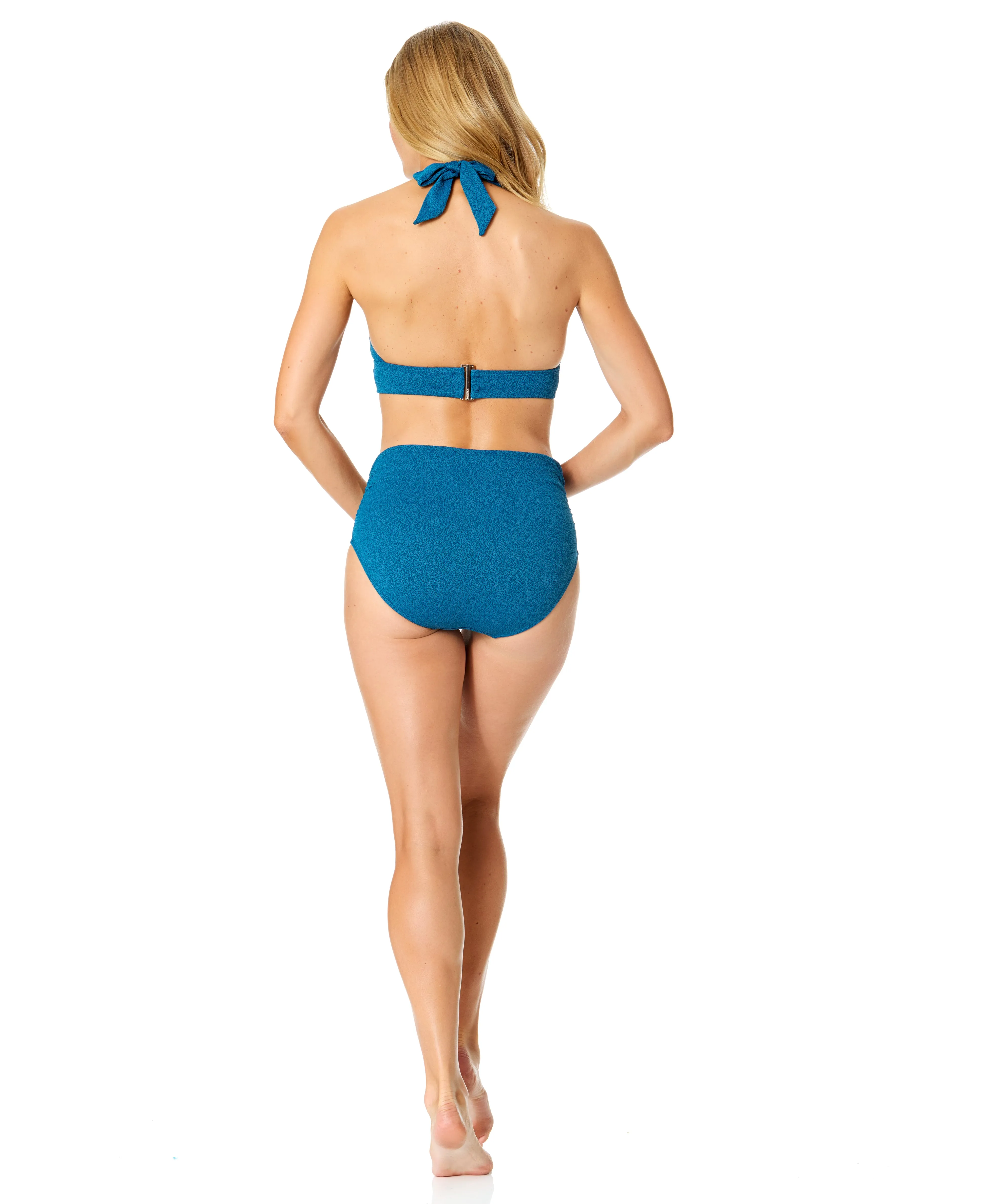 Women's Peruvian Crepe Peacock Tie Back Halter Bikini Swim Top sold by Anne Cole product image thumbnail 2