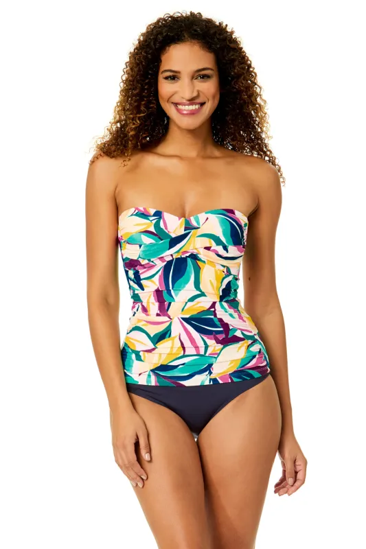 Women's Mexican Riviera Twist Front Bandeaukini Swim Top made by Anne Cole