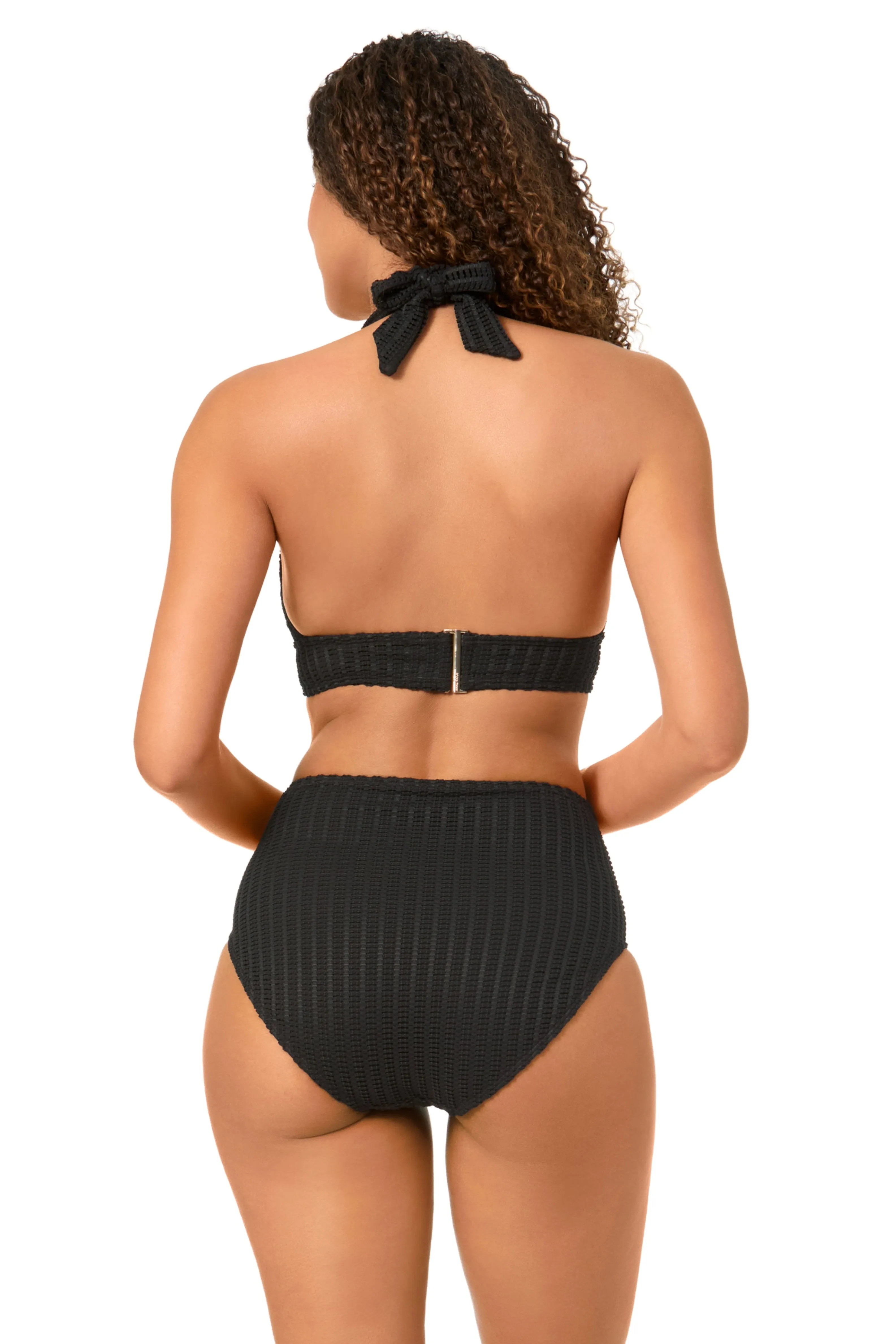 Women's Live In Color Textured Black Halter Bikini Top sold by Anne Cole product image thumbnail 2