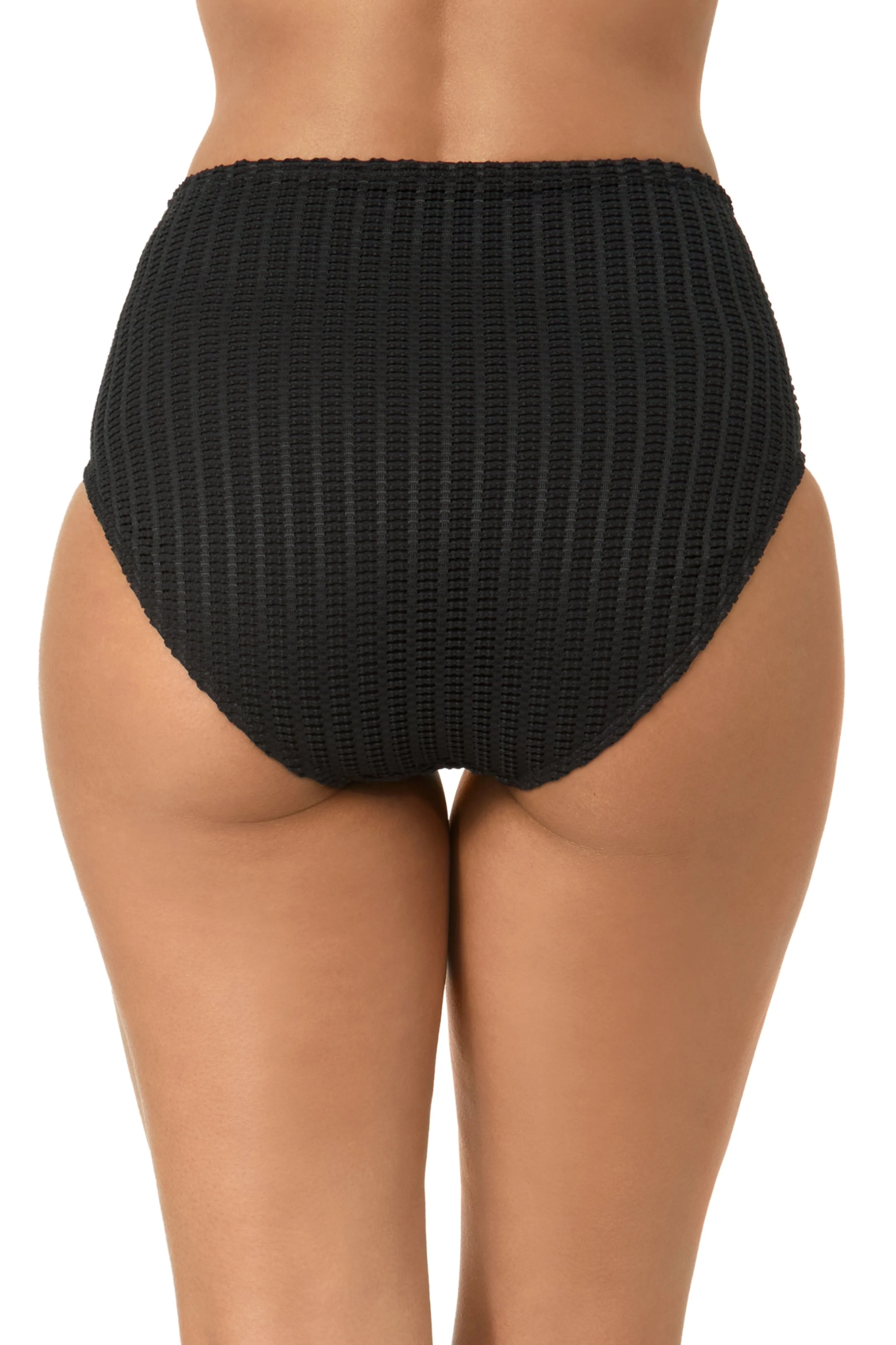 Women's Live In Color Textured Black Clean High Waisted Swim Bottom sold by Anne Cole product image thumbnail 2