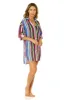 Women's Easy Breezy Stripe Button Down Shirt Swimsuit Cover Up sold by Anne Cole