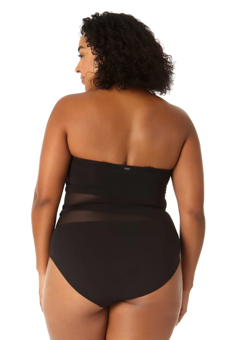Anne Cole Plus - Women's Mesh Strapless One Piece Swimsuit sold by Anne Cole product image thumbnail 2