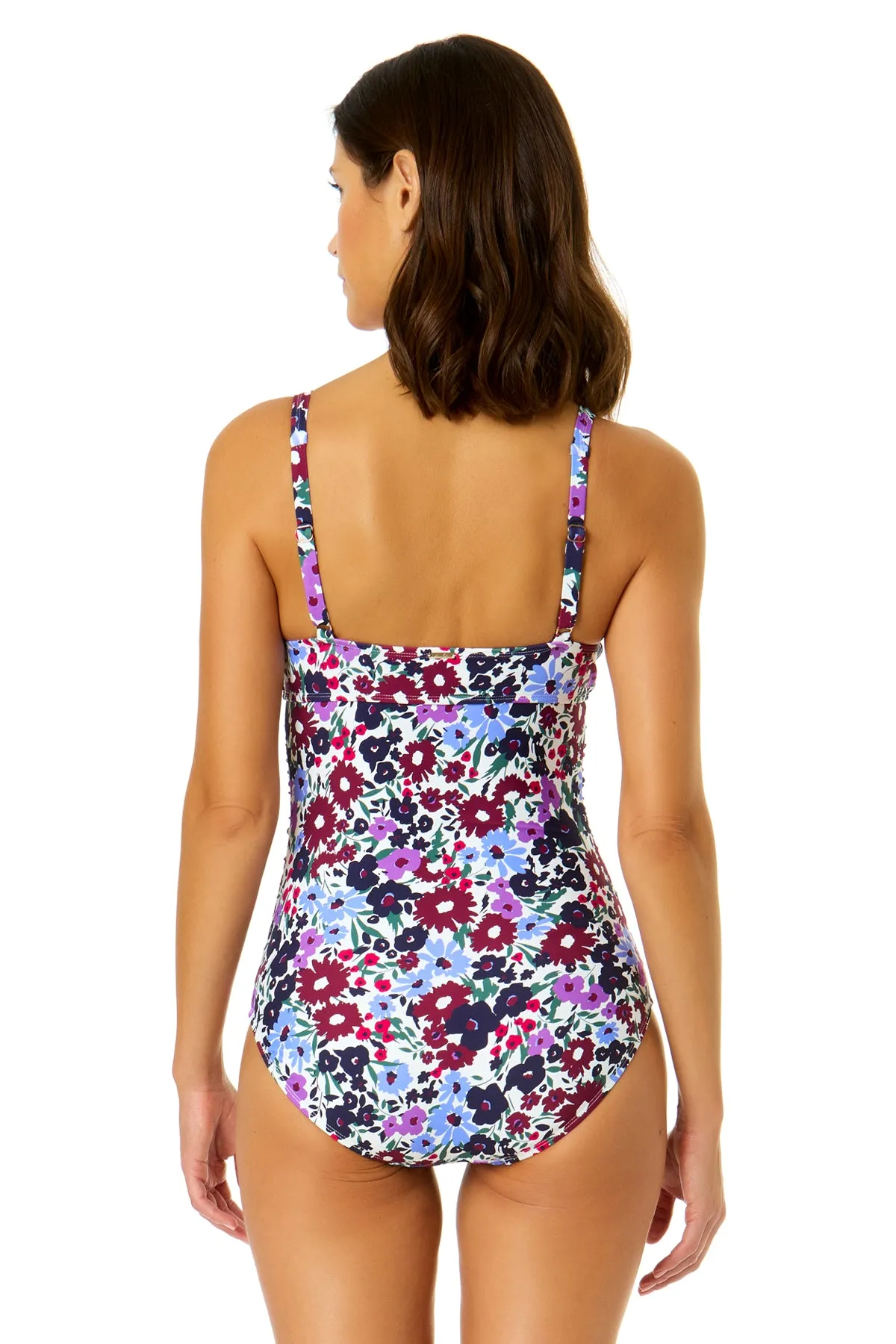 Women's Meadow Bouquet Retro Twist Front Shirred One Piece Swimsuit sold by Anne Cole product image thumbnail 2