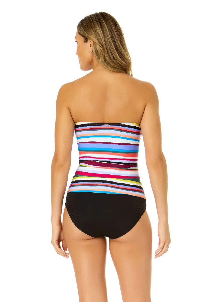 Women's Easy Breezy Stripe Twist Front Bandeaukini Swim Top sold by Anne Cole product image thumbnail 2