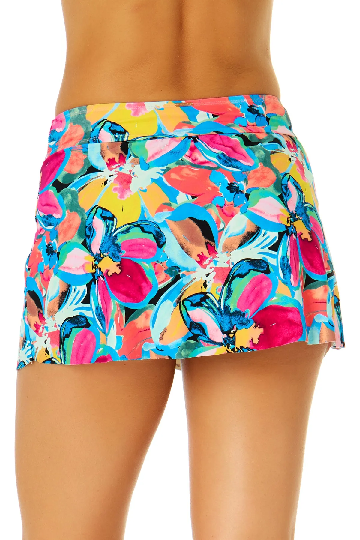 Women's Amalfi Floral Drape Front Mid Rise Swim Skirt Bottom sold by Anne Cole product image thumbnail 2