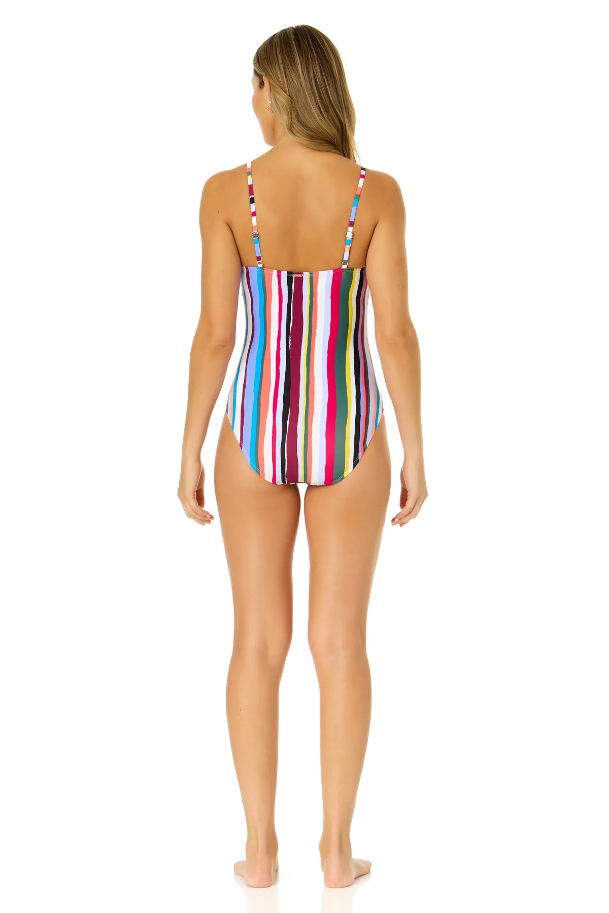 Women's Easy Breezy Stripe Shirred Lingerie Maillot One Piece Swimsuit sold by Anne Cole product image thumbnail 5