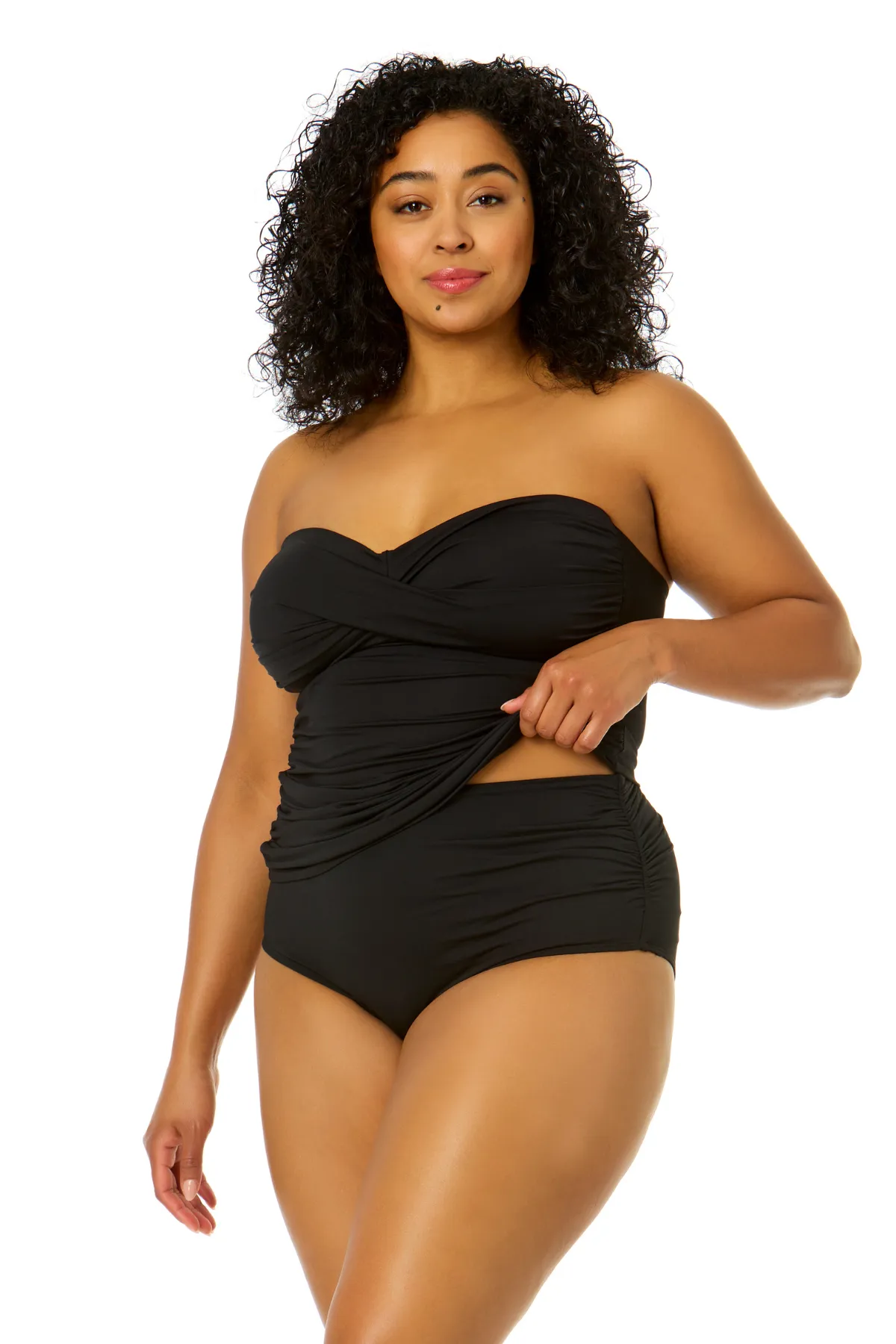 Anne Cole Plus - Twist Front Bandeaukini Swim Top sold by Anne Cole product image thumbnail 5