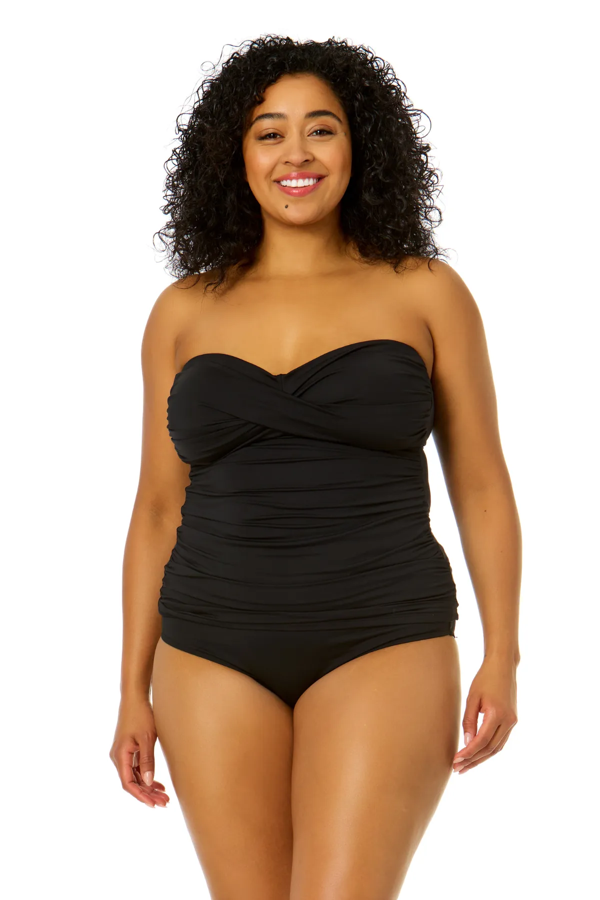 Anne Cole Plus - Twist Front Bandeaukini Swim Top sold by Anne Cole