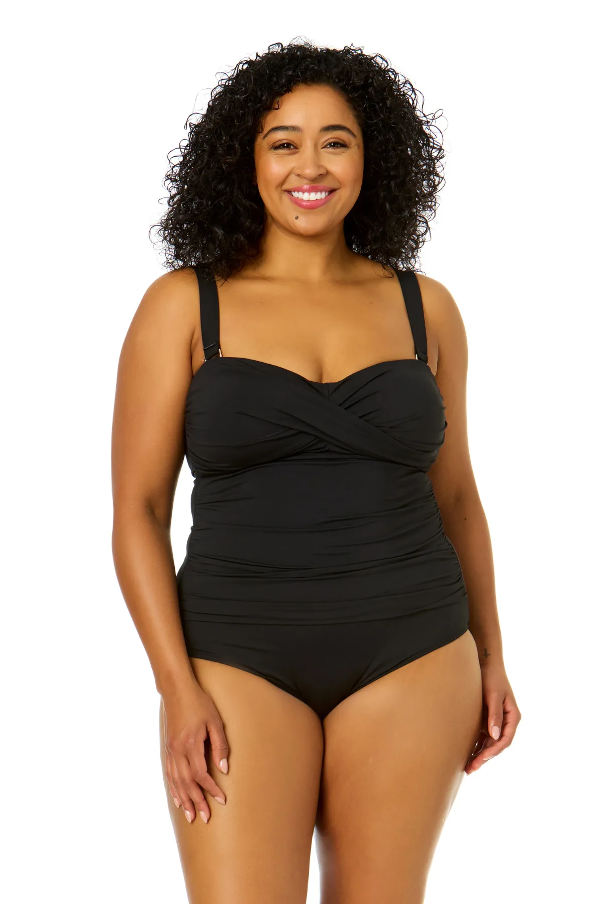 Anne Cole Plus - Twist Front Bandeaukini Swim Top sold by Anne Cole product image thumbnail 4