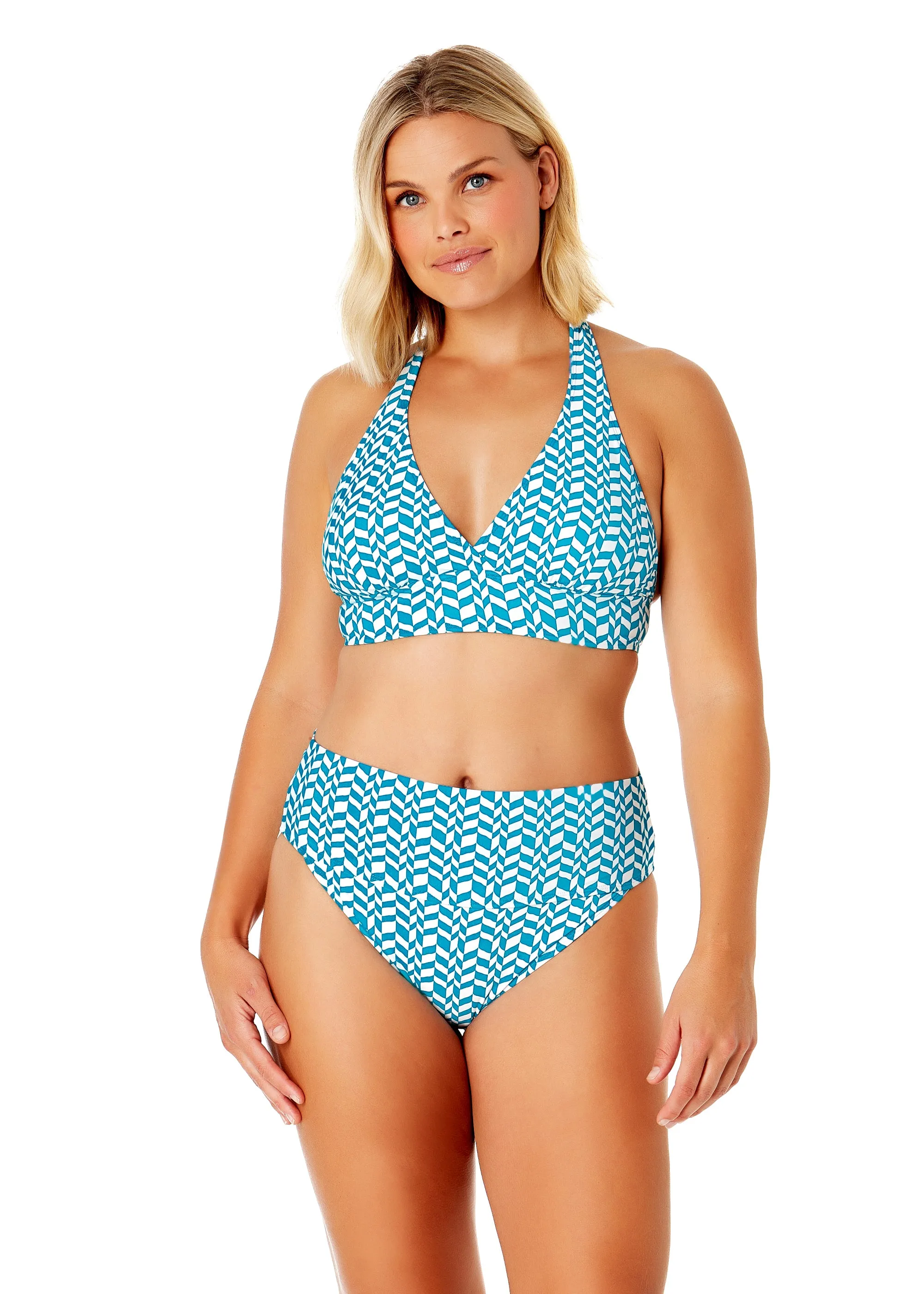 Women's Ripple Geo Halter Bikini Top sold by Anne Cole