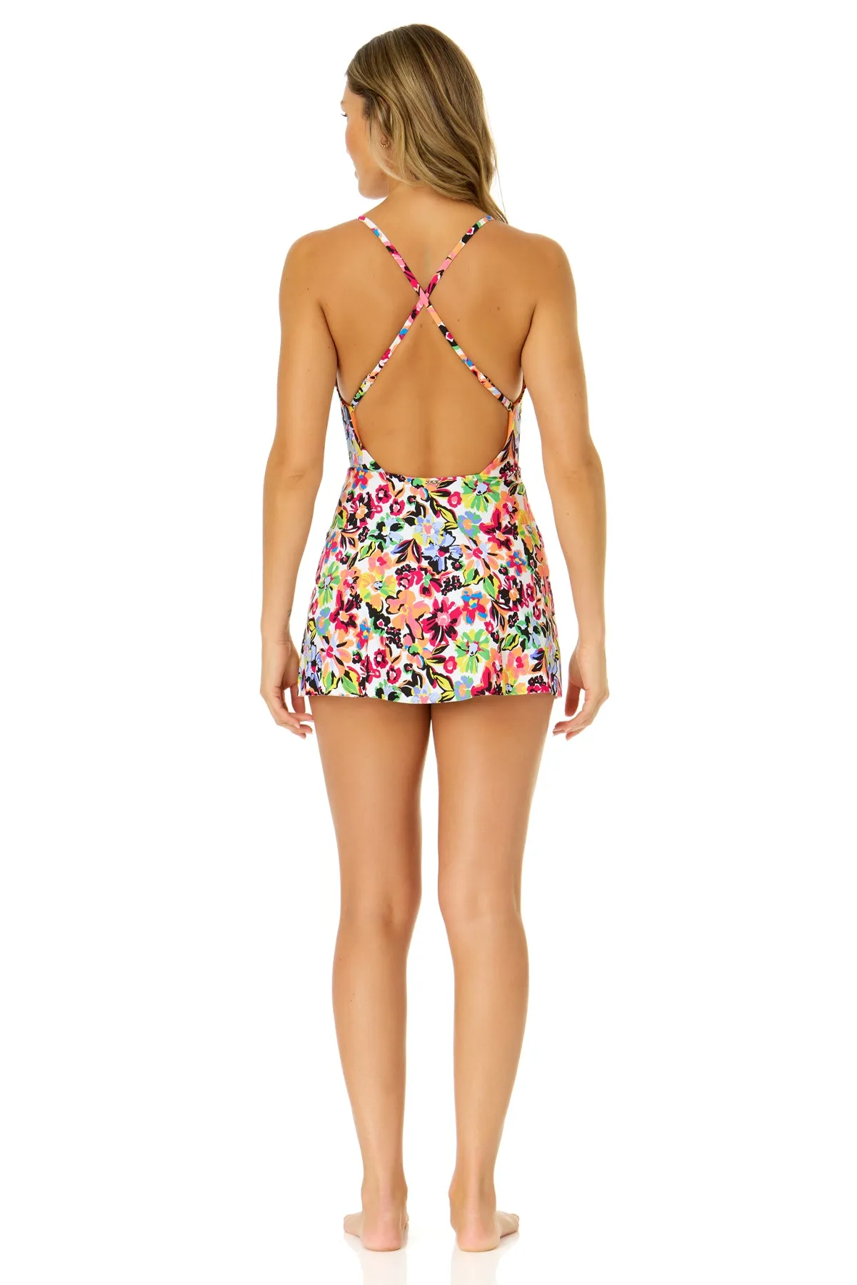 Women's Sun Blossom Swim Dress With Skirted Bottom sold by Anne Cole product image thumbnail 5