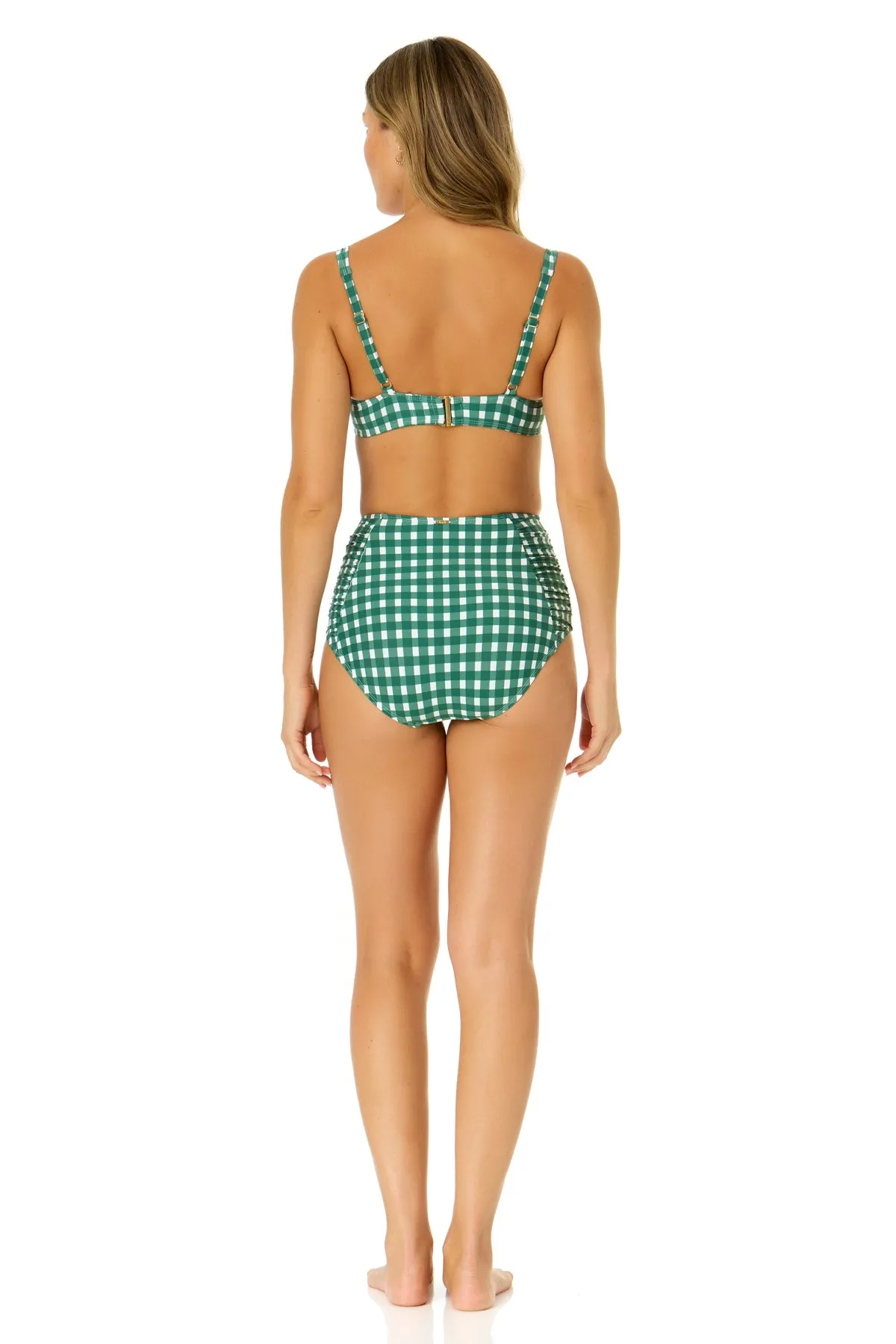 Women's Green Gingham Retro Underwire Bikini Swim Top sold by Anne Cole product image thumbnail 5