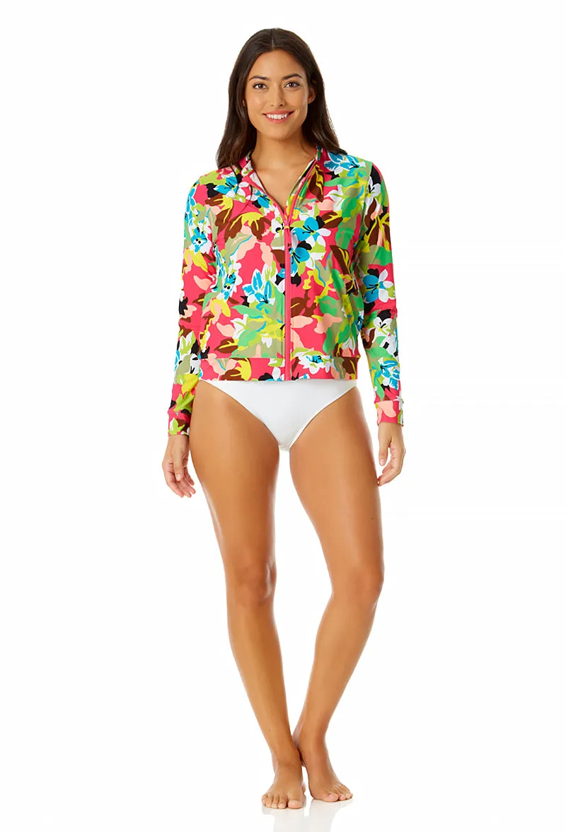 Anne Cole - Women's Long Sleeve Zip Front Rash Guard Top sold by Anne Cole product image thumbnail 3