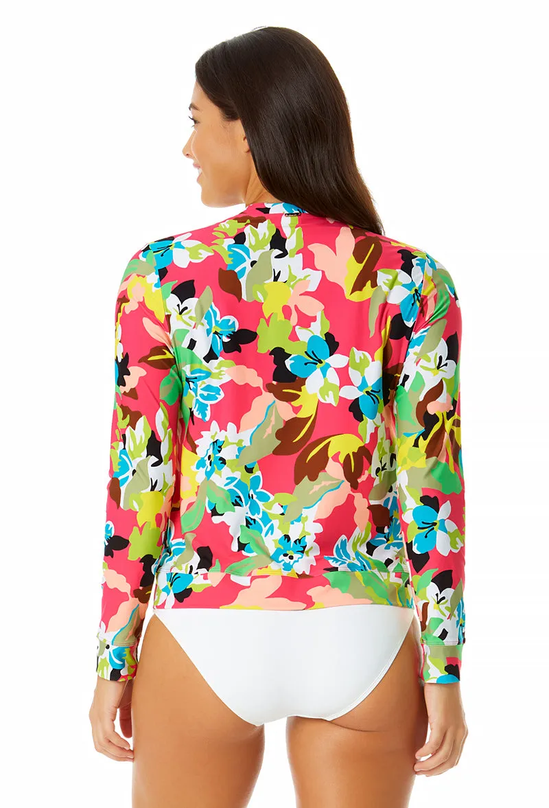 Anne Cole - Women's Long Sleeve Zip Front Rash Guard Top sold by Anne Cole product image thumbnail 2