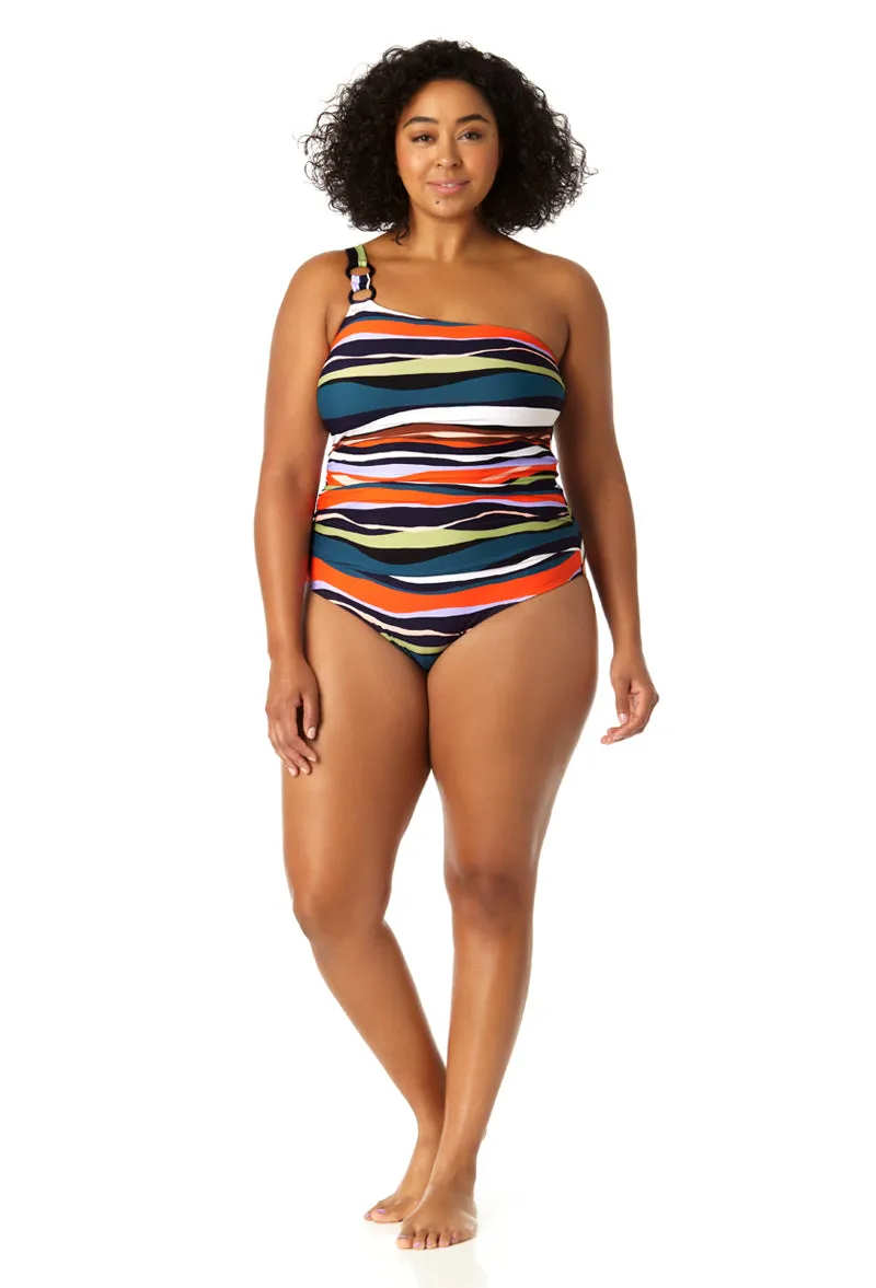 Anne Cole Plus - Women's Ring Strap Asymmetric One Piece Swimsuit sold by Anne Cole product image thumbnail 4
