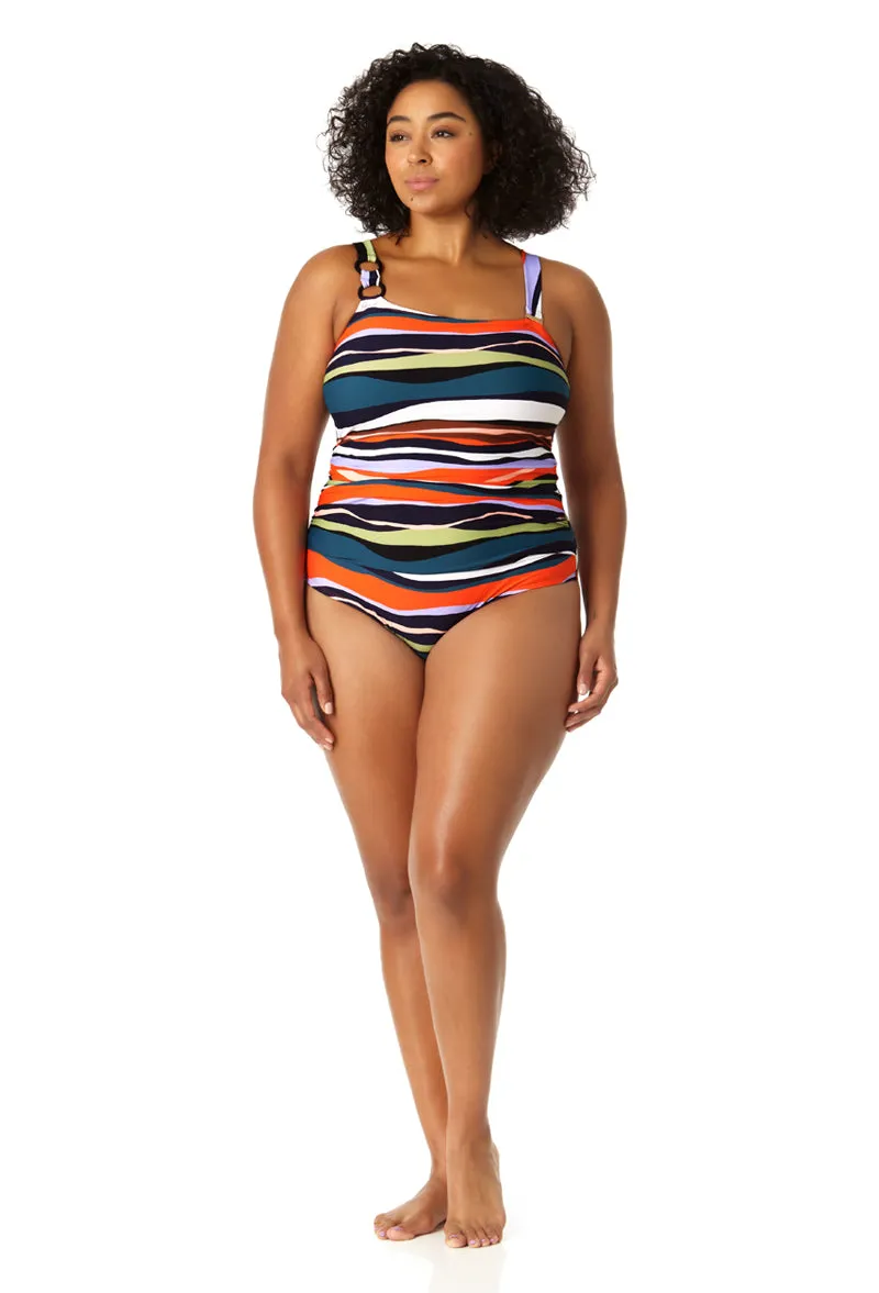 Anne Cole Plus - Women's Ring Strap Asymmetric One Piece Swimsuit sold by Anne Cole product image thumbnail 5