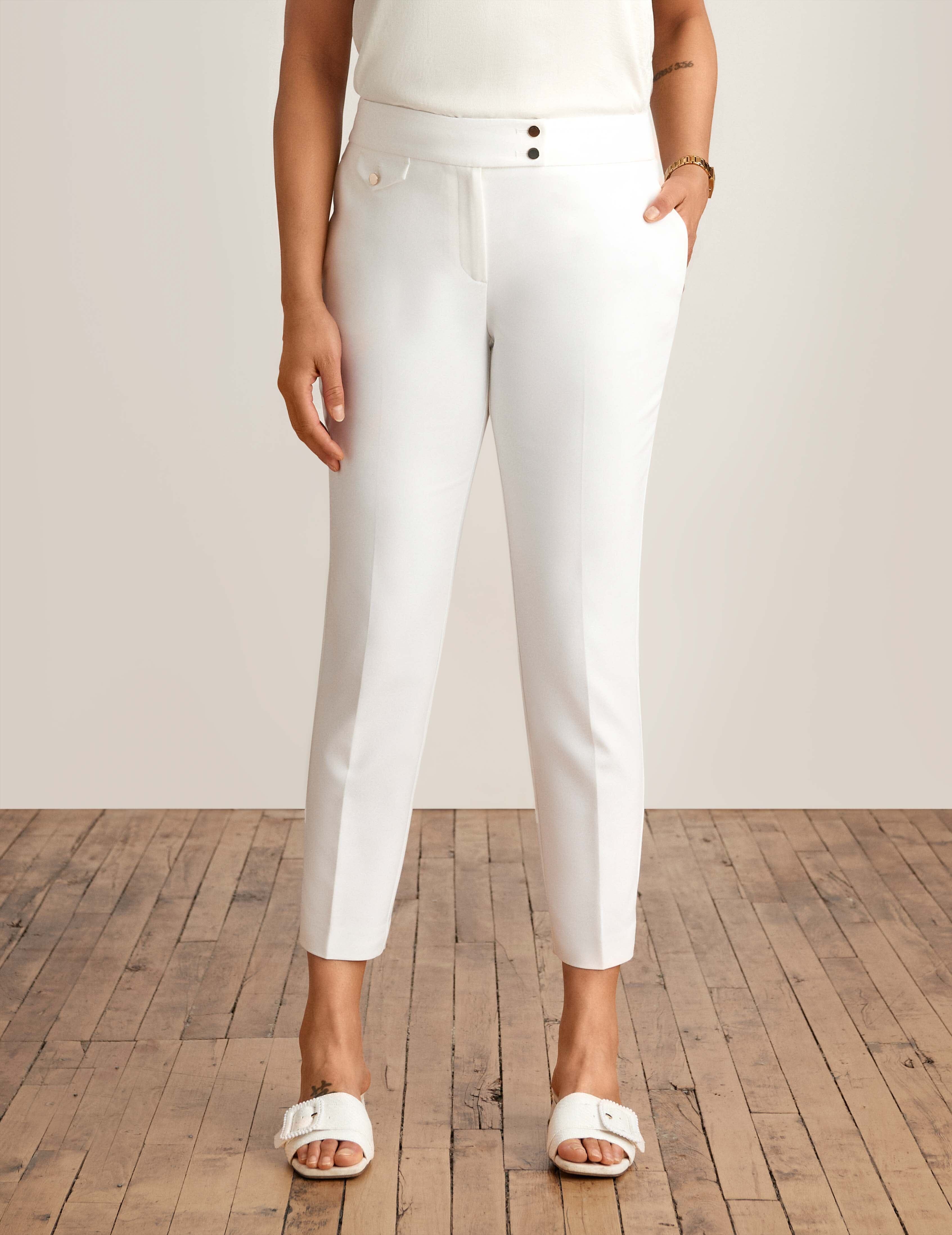 Fly Front Single Pocket Slim Ankle Pant sold by Anne Klein