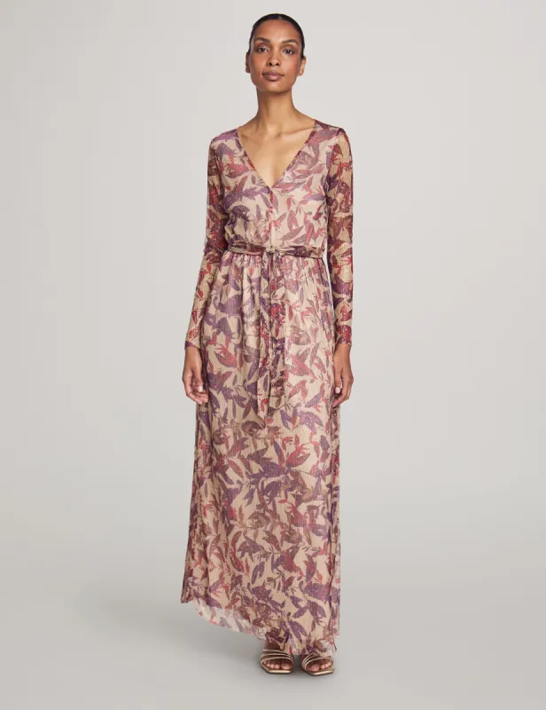 V Neck Maxi Pleated Dress sold by Anne Klein