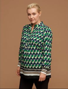 Plus Size Printed Poet Blouse sold by Anne Klein