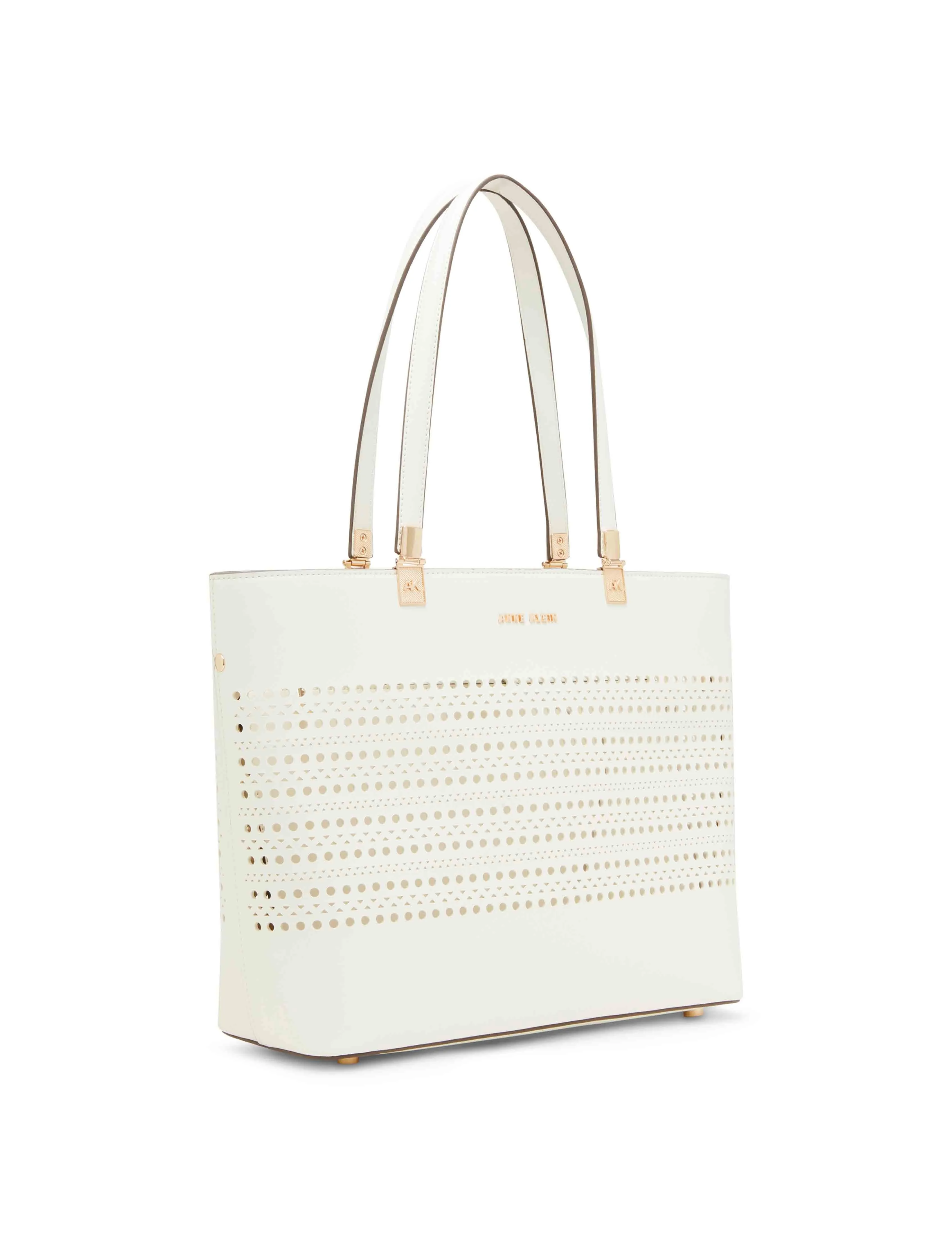 Perforated Tote With Straw Pouch sold by Anne Klein product image thumbnail 3