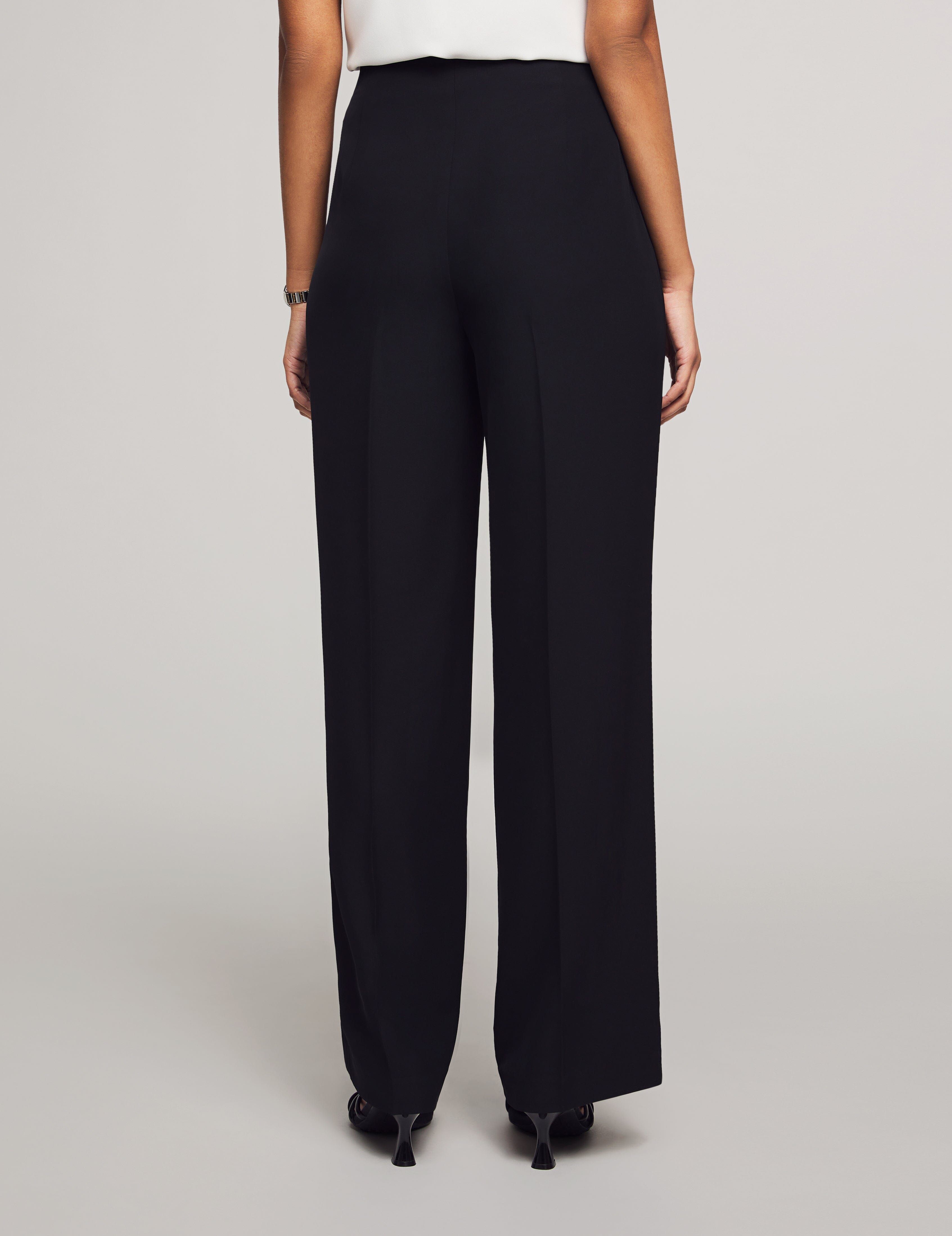 Crepe Side Zip High Rise Pant With Pleat Wide Leg- Clearance sold by Anne Klein product image thumbnail 2