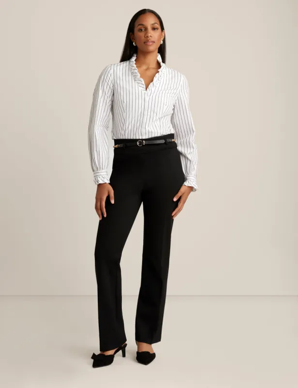 Long Sleeve Ruffle Button Down Shirt sold by Anne Klein