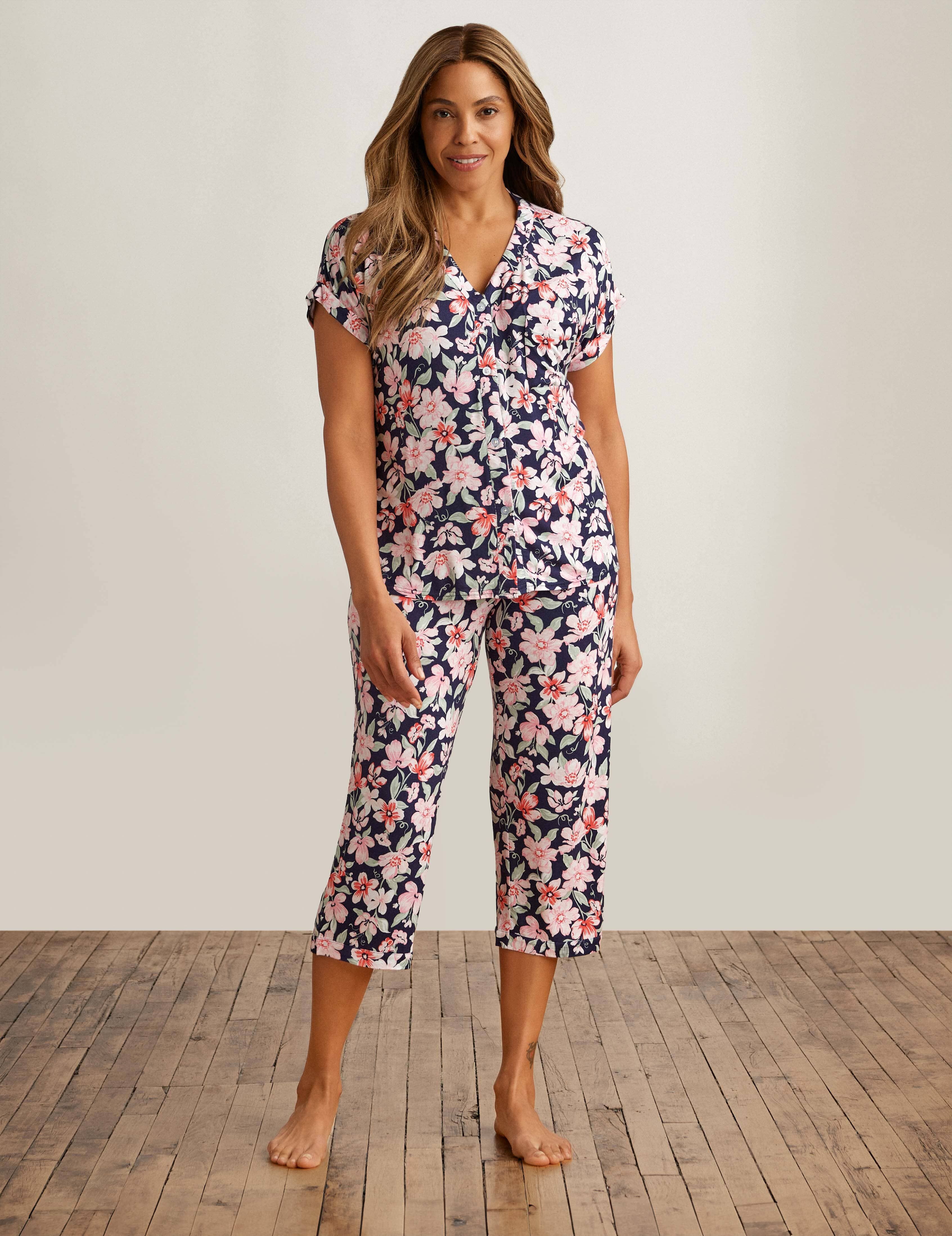Button Front Capri Pajama Set sold by Anne Klein