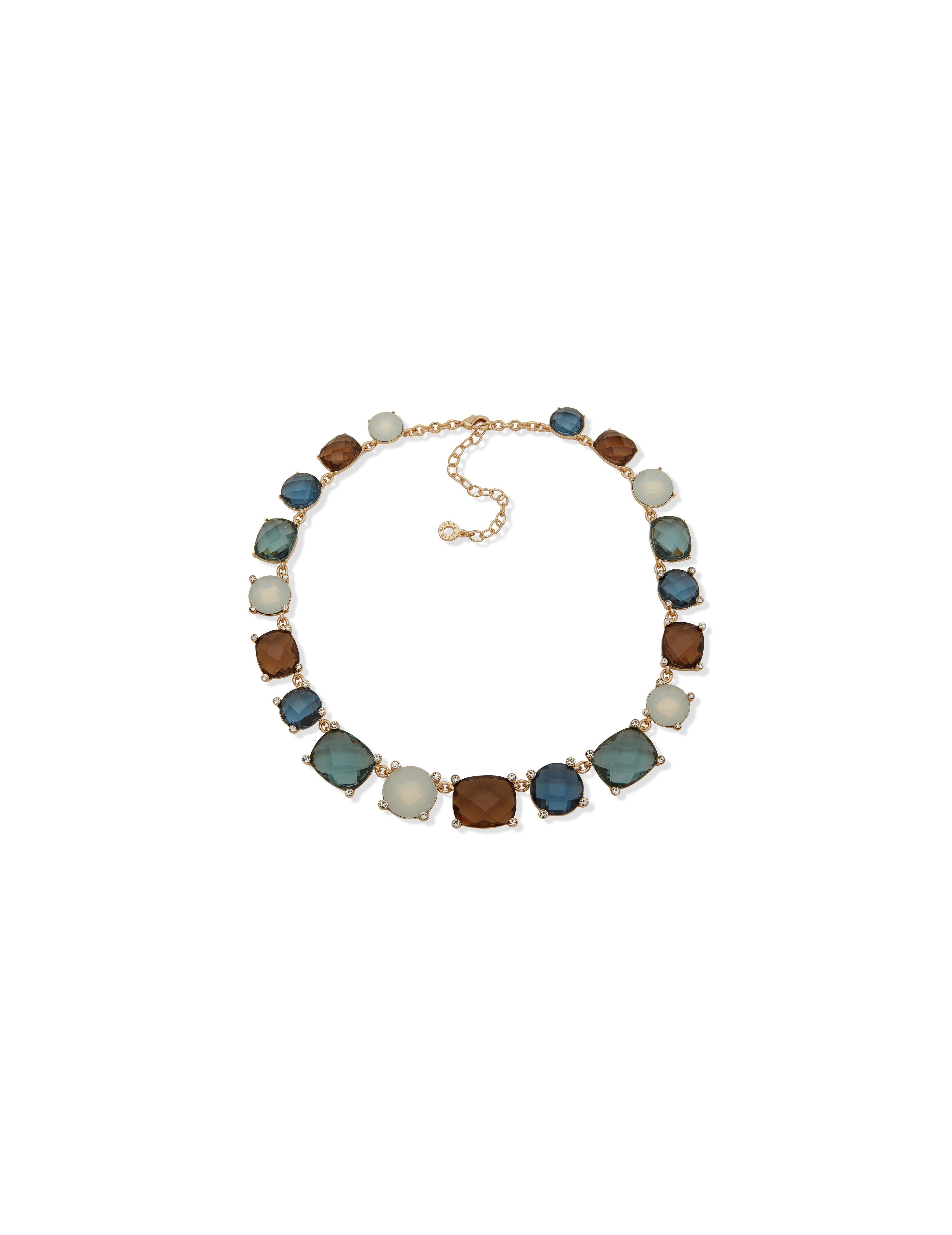 16IN Multi Stone Collar Necklace sold by Anne Klein