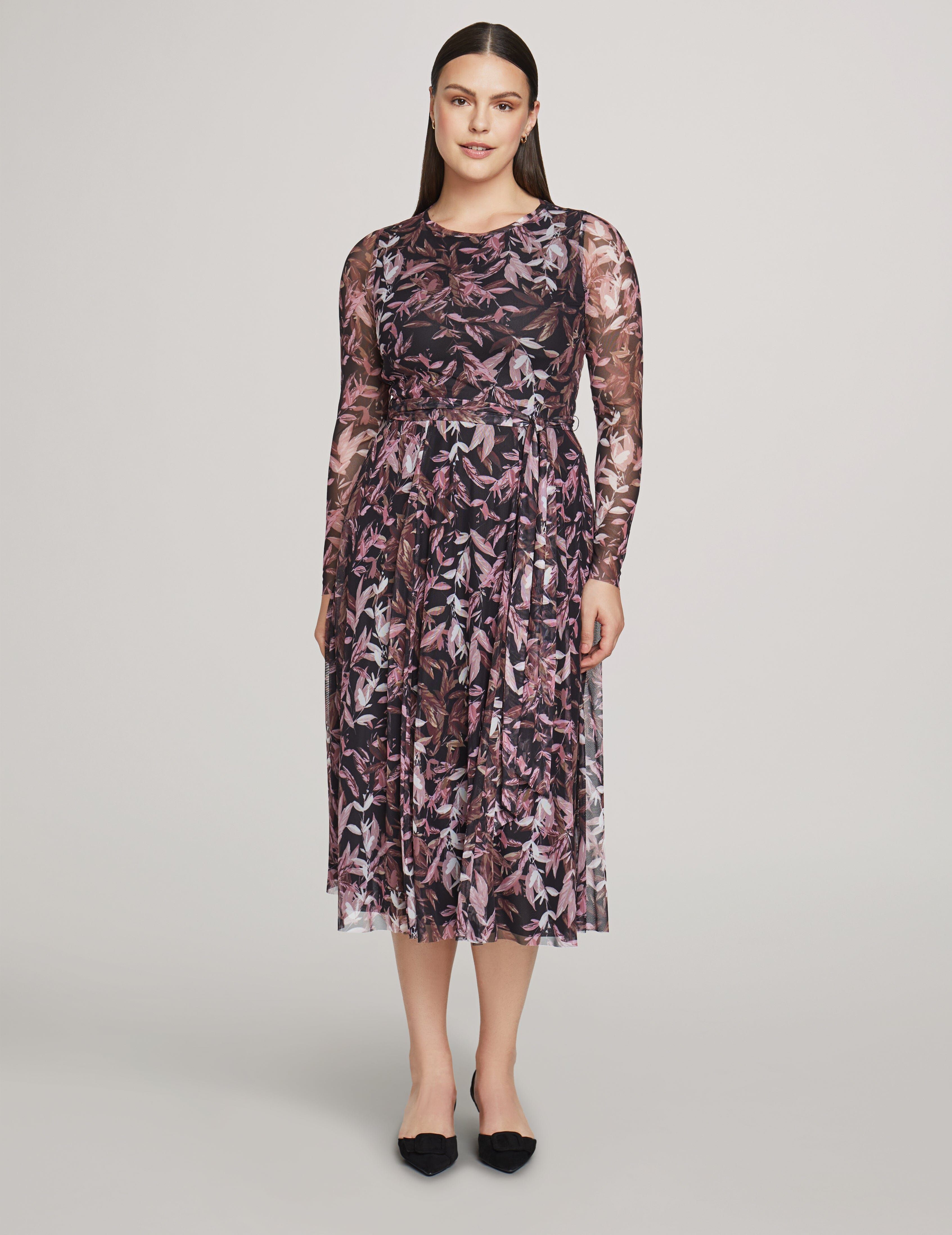 Mesh Tie Waist Midi Dress sold by Anne Klein