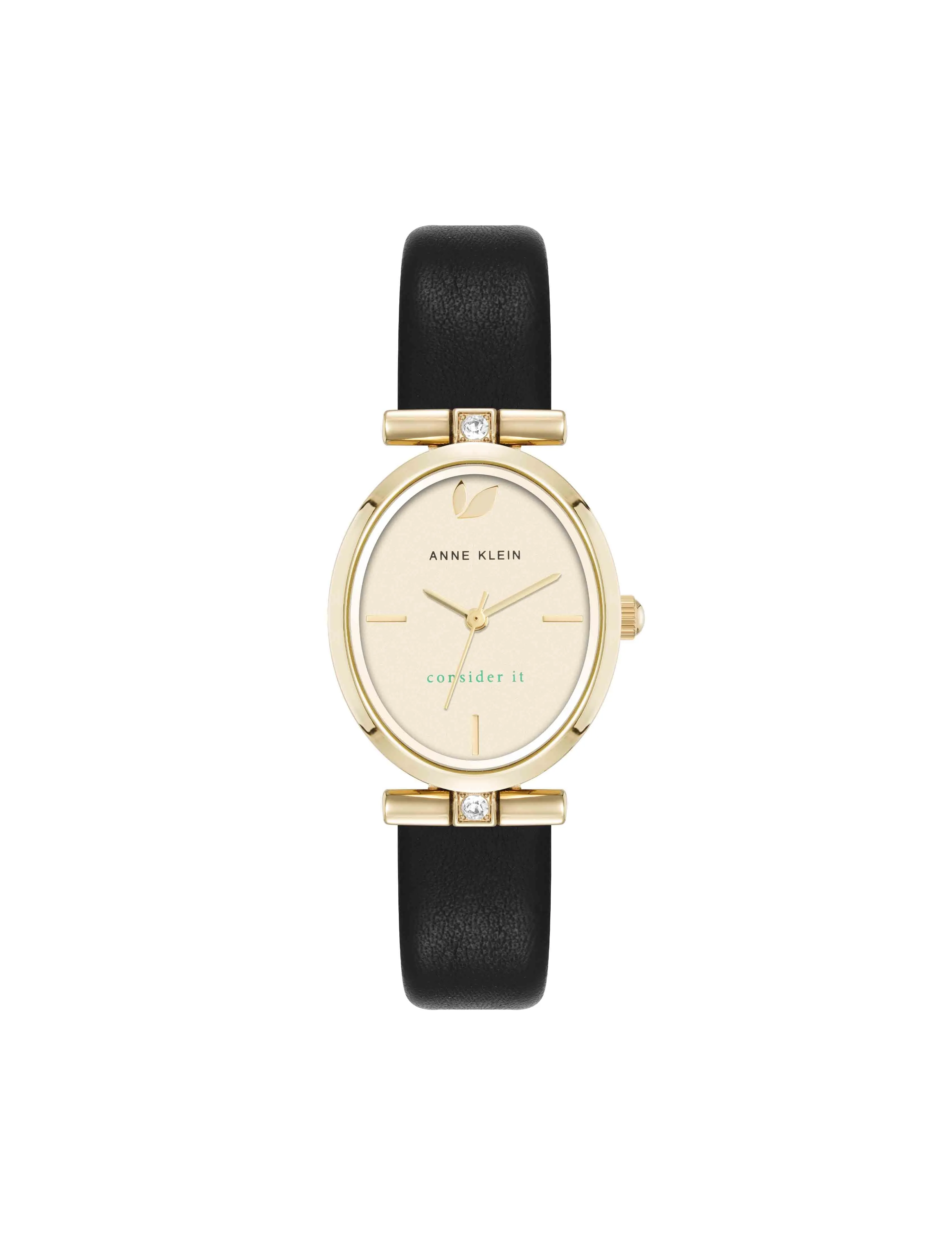 Consider It Oval Case Leather Watch sold by Anne Klein